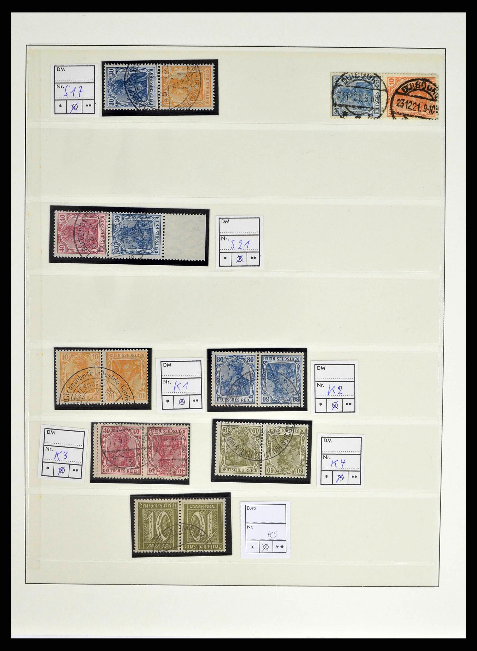 38857 0003 - Stamp collection 38857 German Reich combinations 1913-1941.