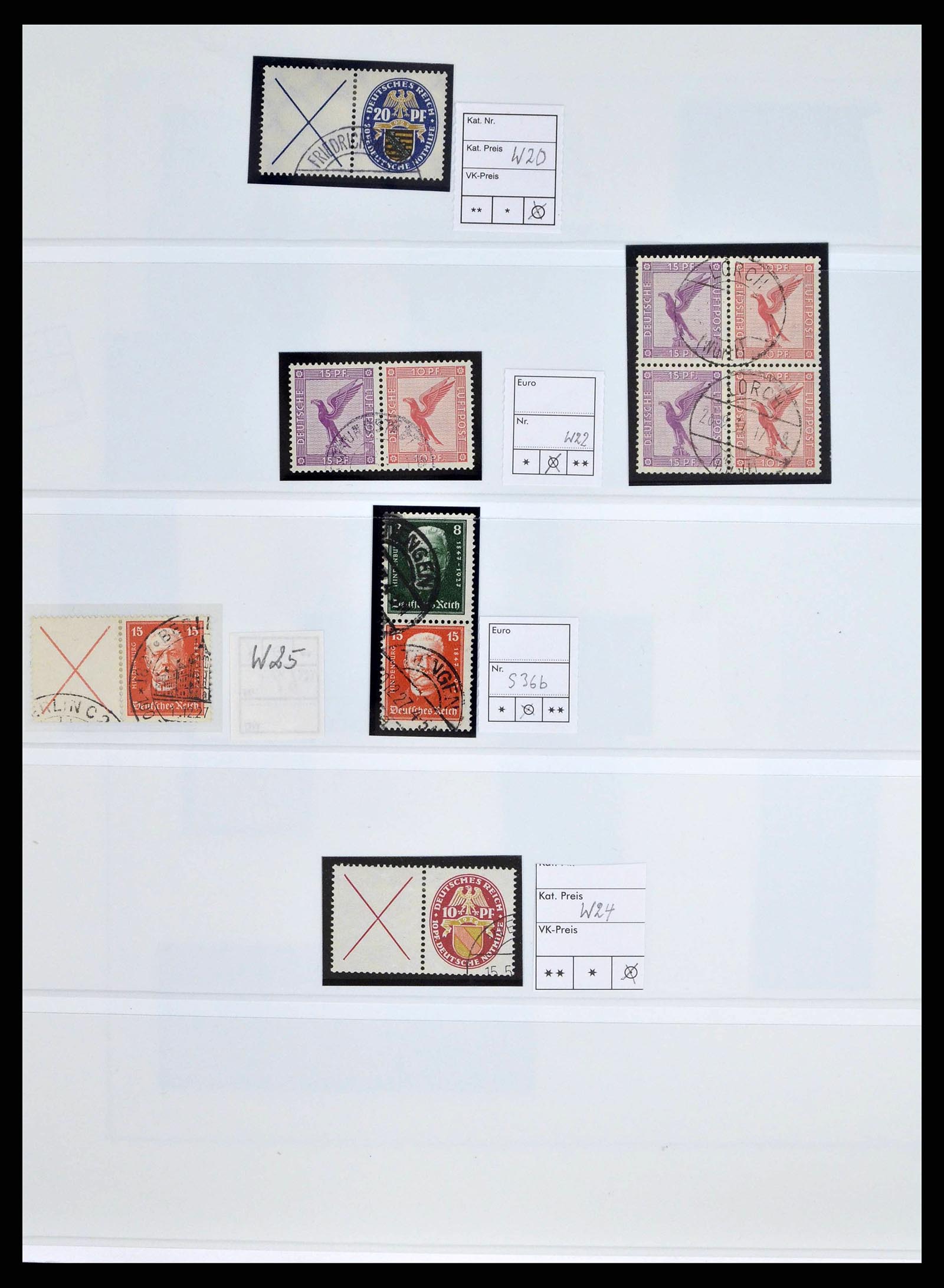 38857 0004 - Stamp collection 38857 German Reich combinations 1913-1941.