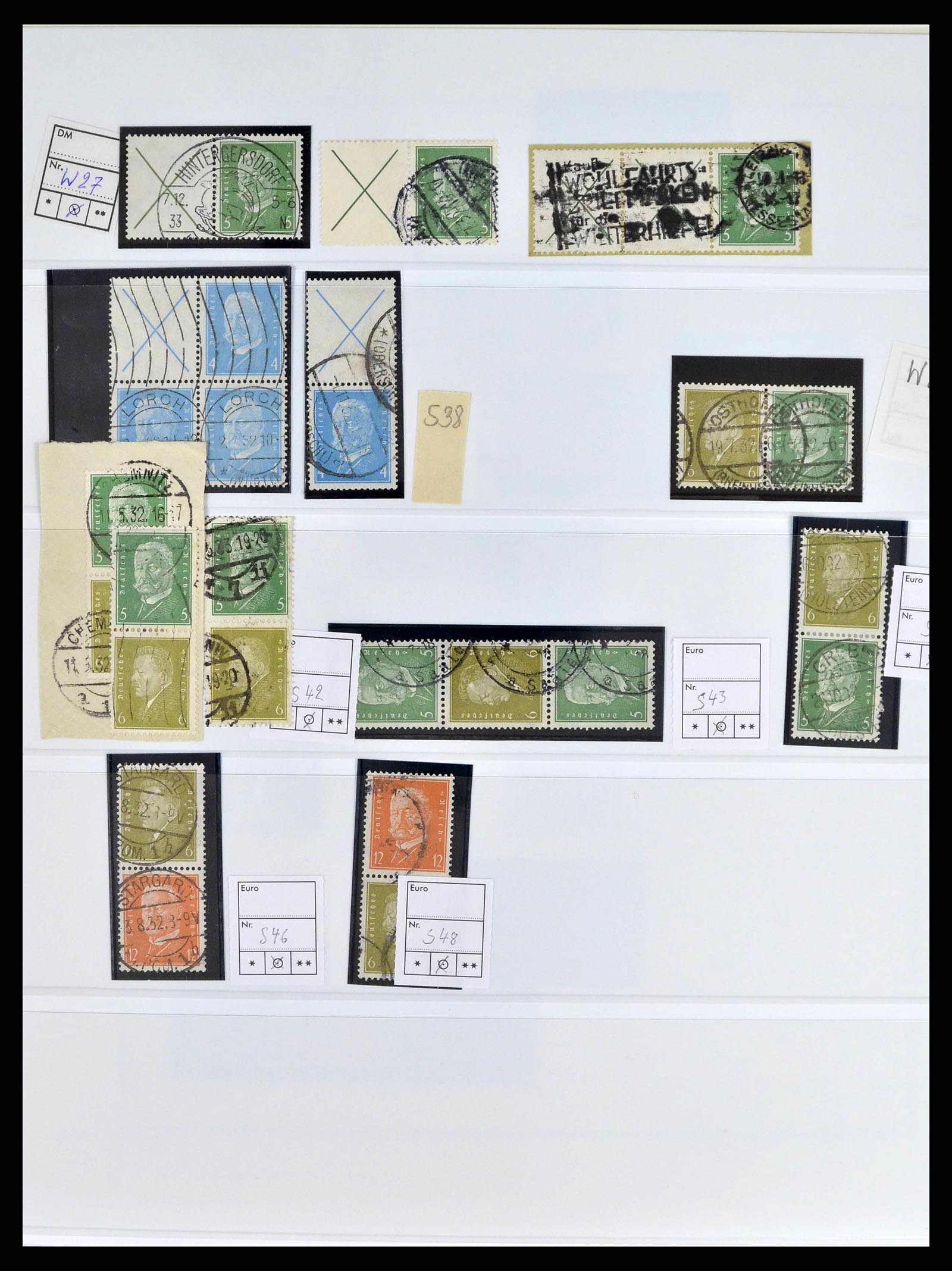 38857 0005 - Postzegelverzameling 38857 Duitse Rijk combinaties 1913-1941.