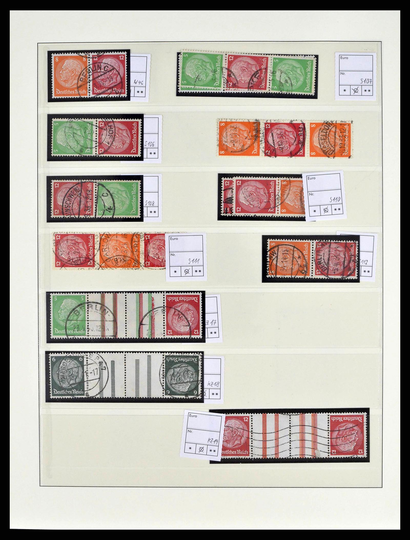 38857 0010 - Stamp collection 38857 German Reich combinations 1913-1941.
