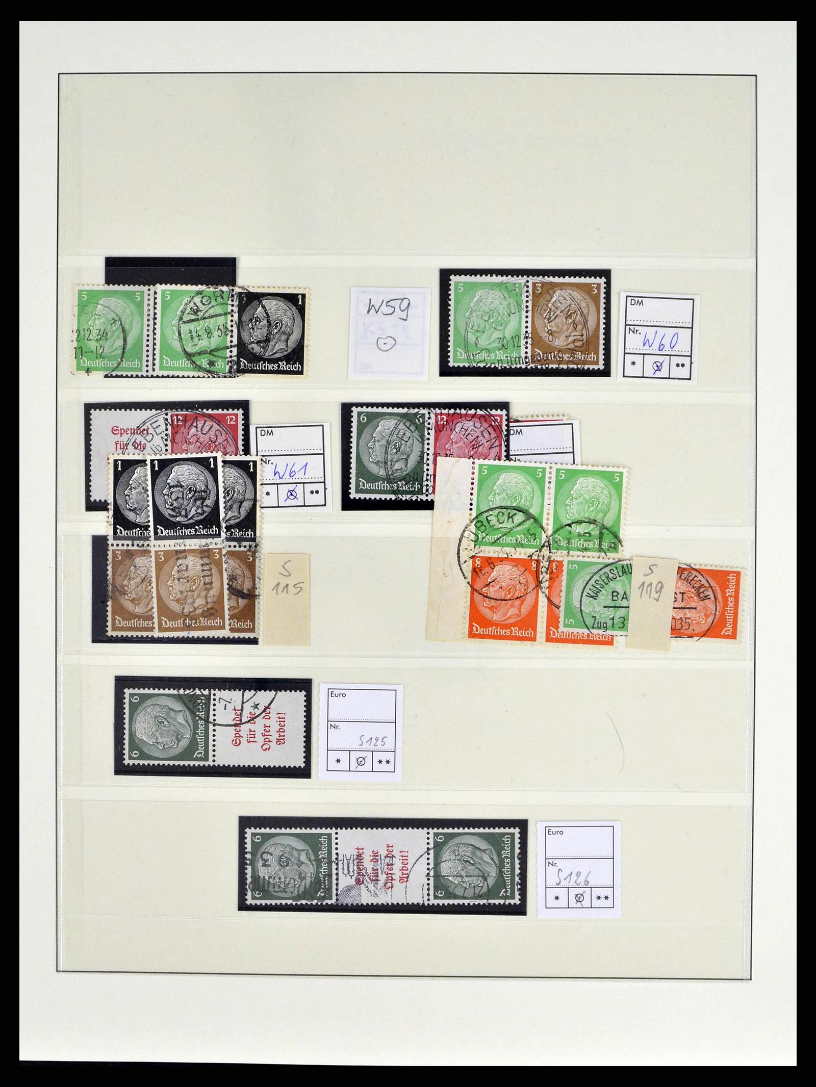 38857 0012 - Postzegelverzameling 38857 Duitse Rijk combinaties 1913-1941.