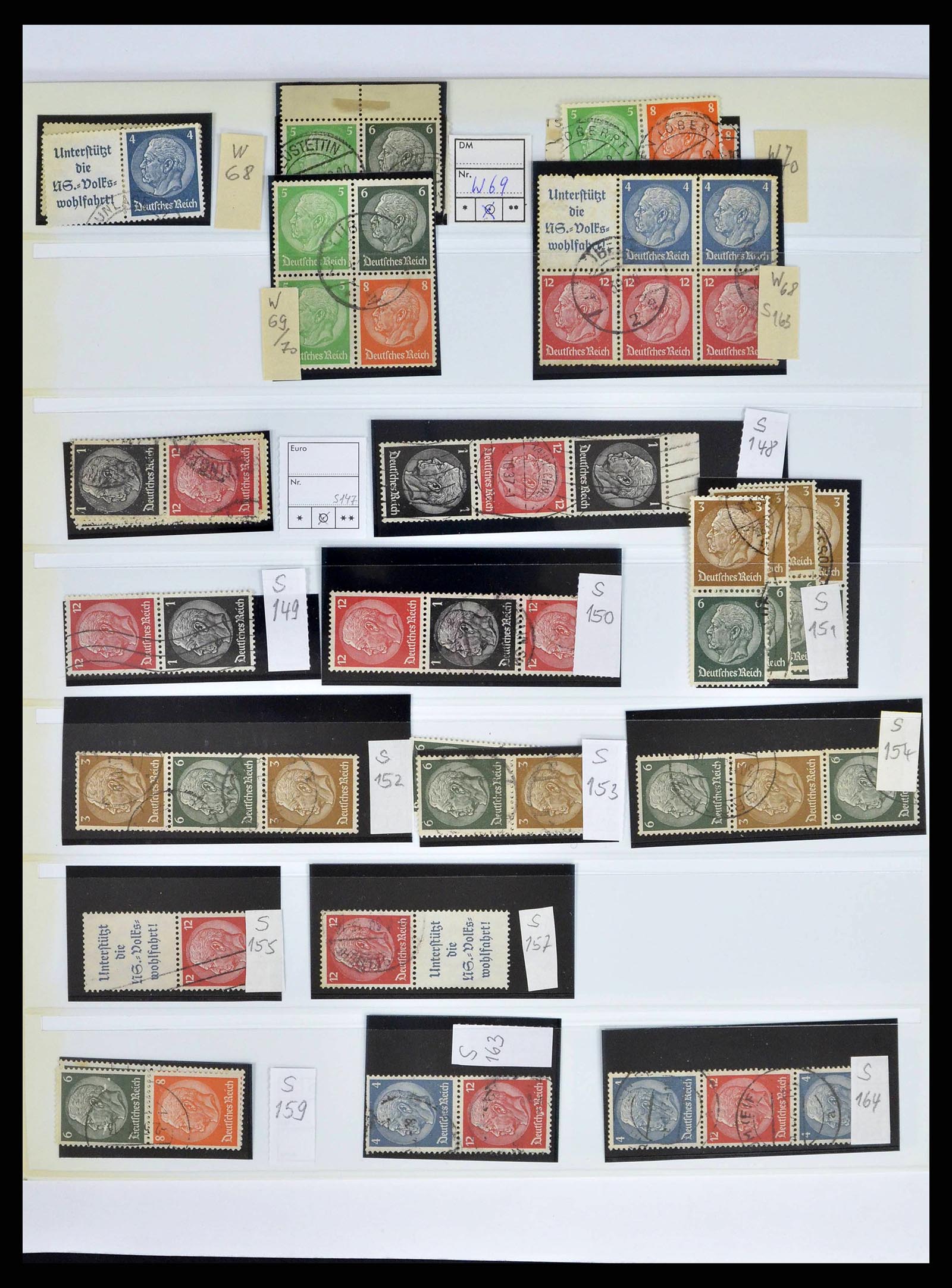 38857 0018 - Stamp collection 38857 German Reich combinations 1913-1941.
