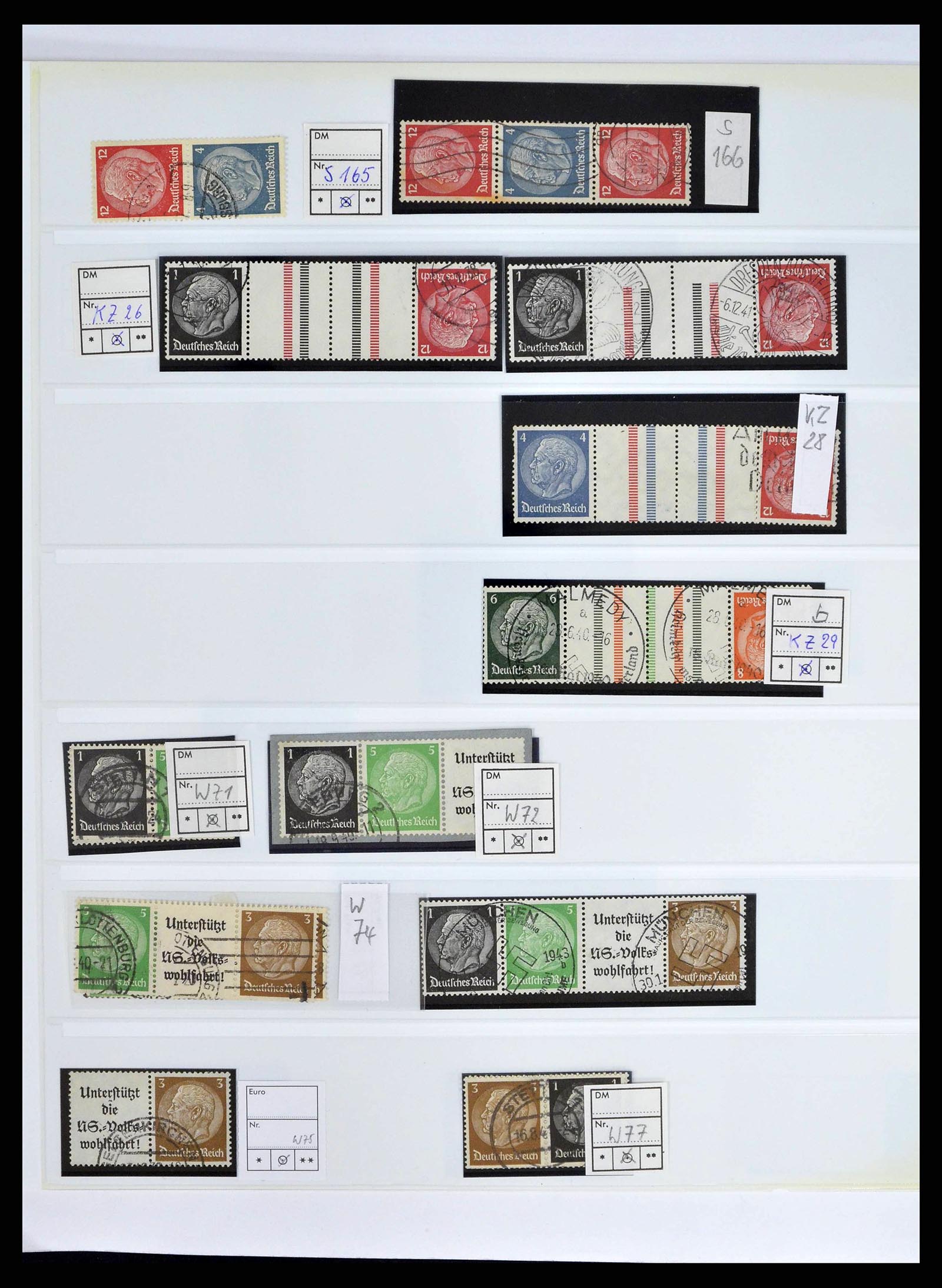 38857 0019 - Stamp collection 38857 German Reich combinations 1913-1941.