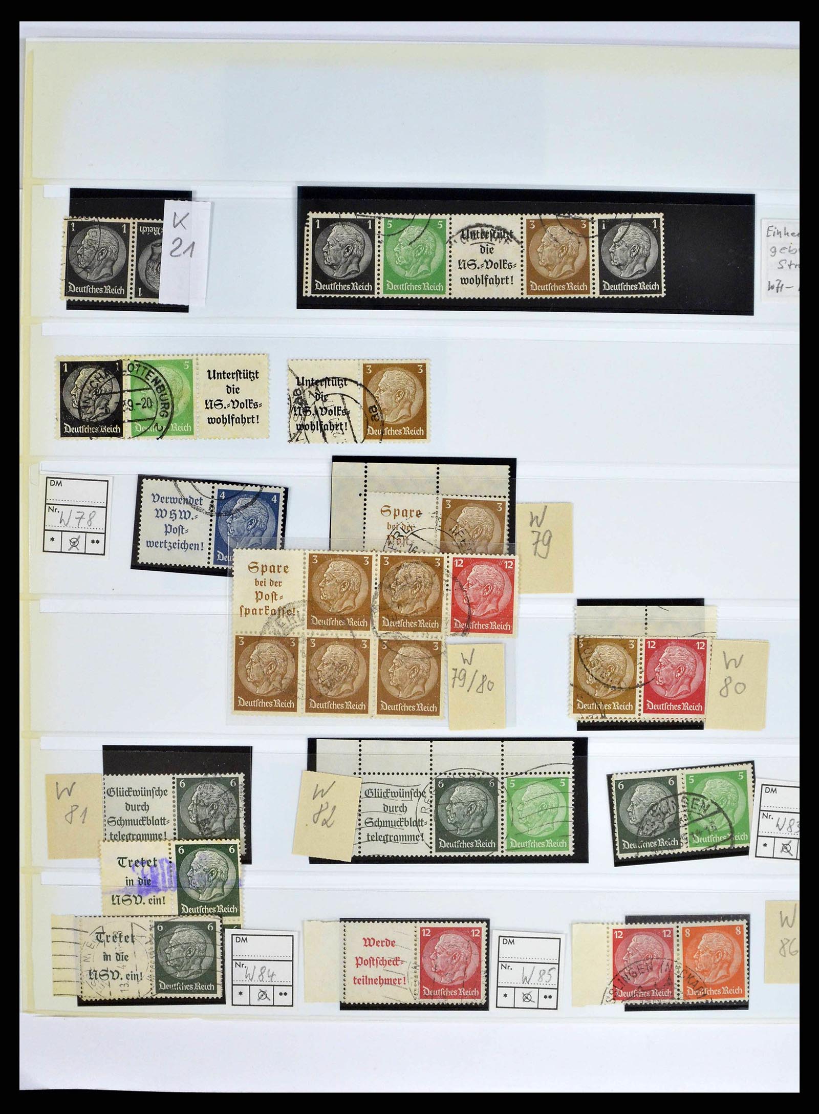 38857 0020 - Stamp collection 38857 German Reich combinations 1913-1941.