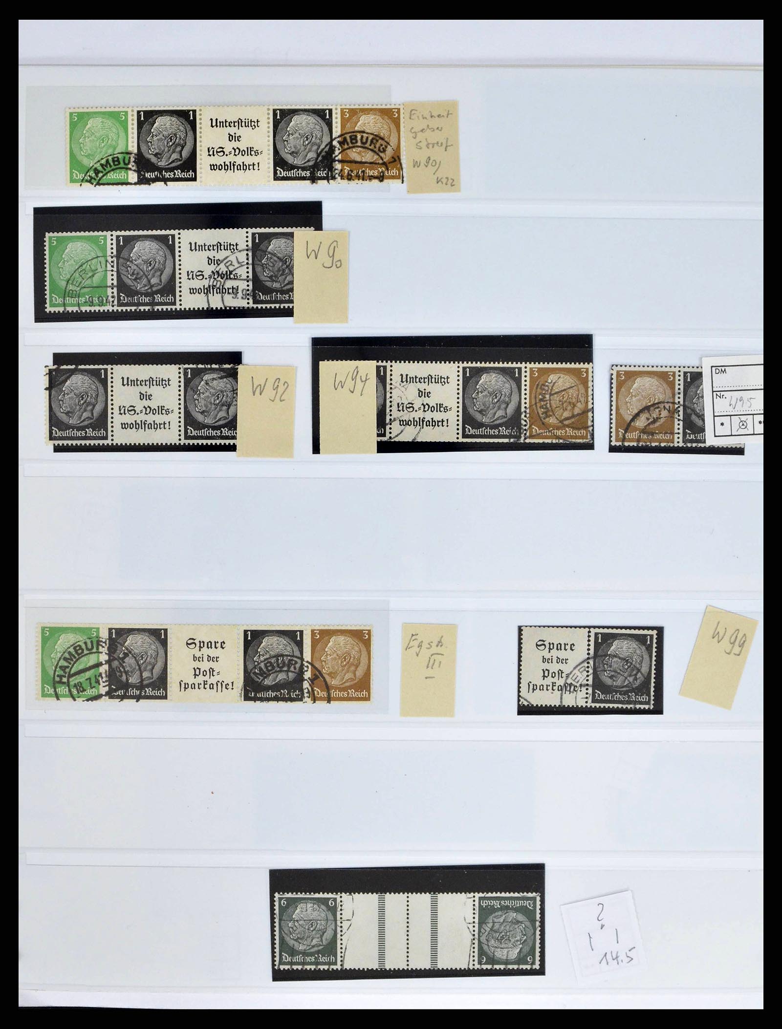 38857 0028 - Postzegelverzameling 38857 Duitse Rijk combinaties 1913-1941.