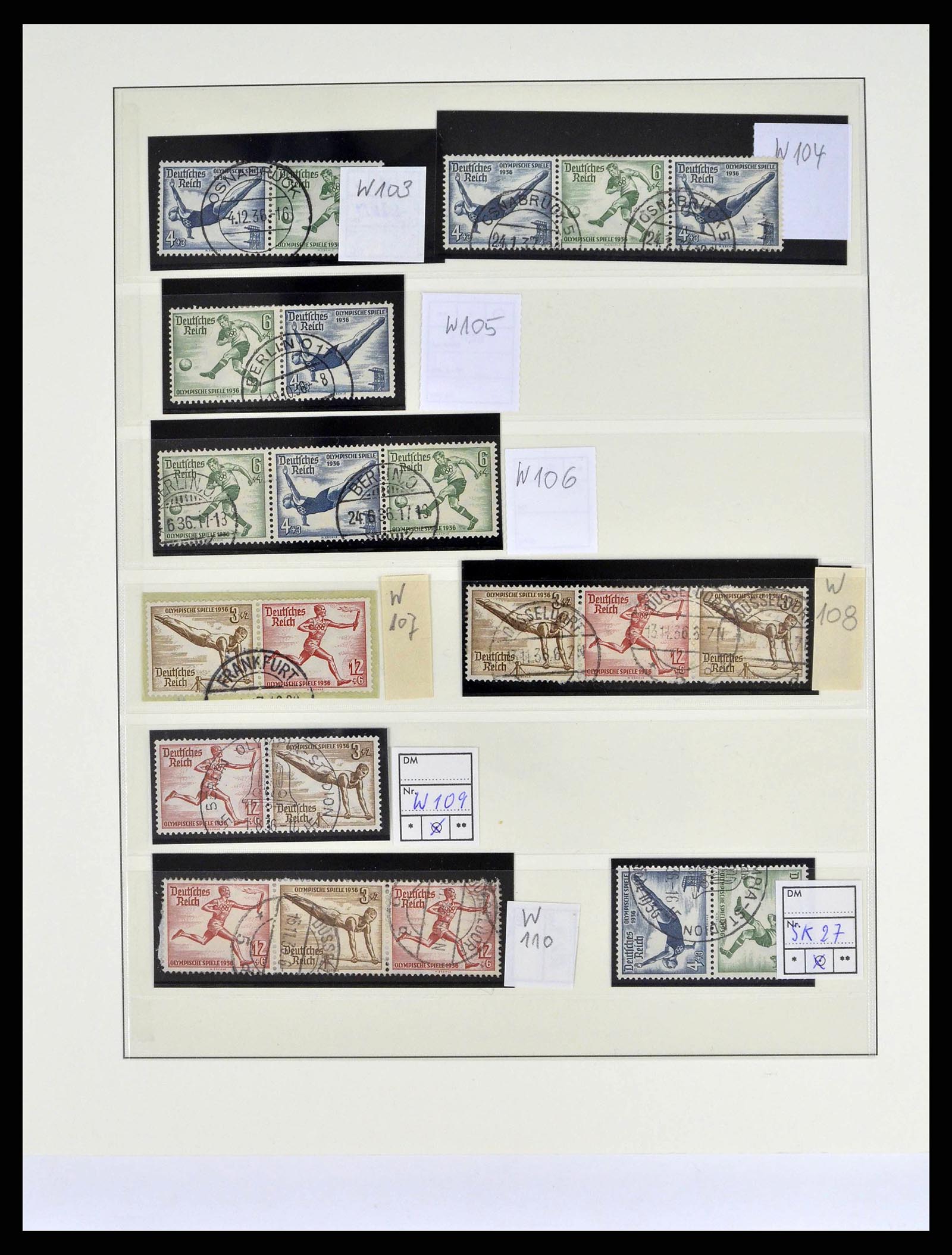 38857 0032 - Postzegelverzameling 38857 Duitse Rijk combinaties 1913-1941.