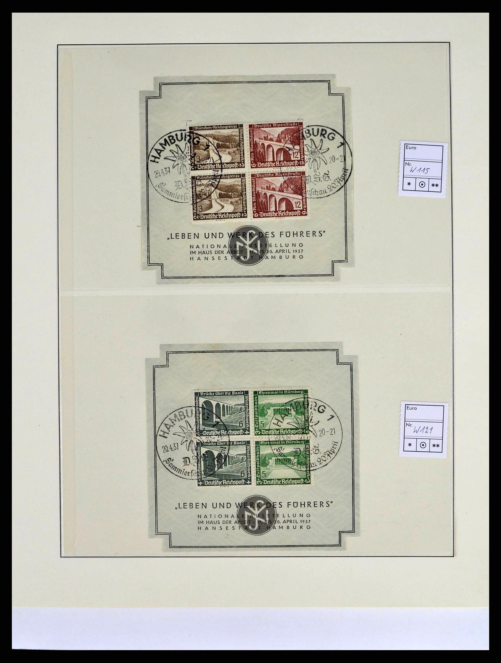 38857 0033 - Stamp collection 38857 German Reich combinations 1913-1941.