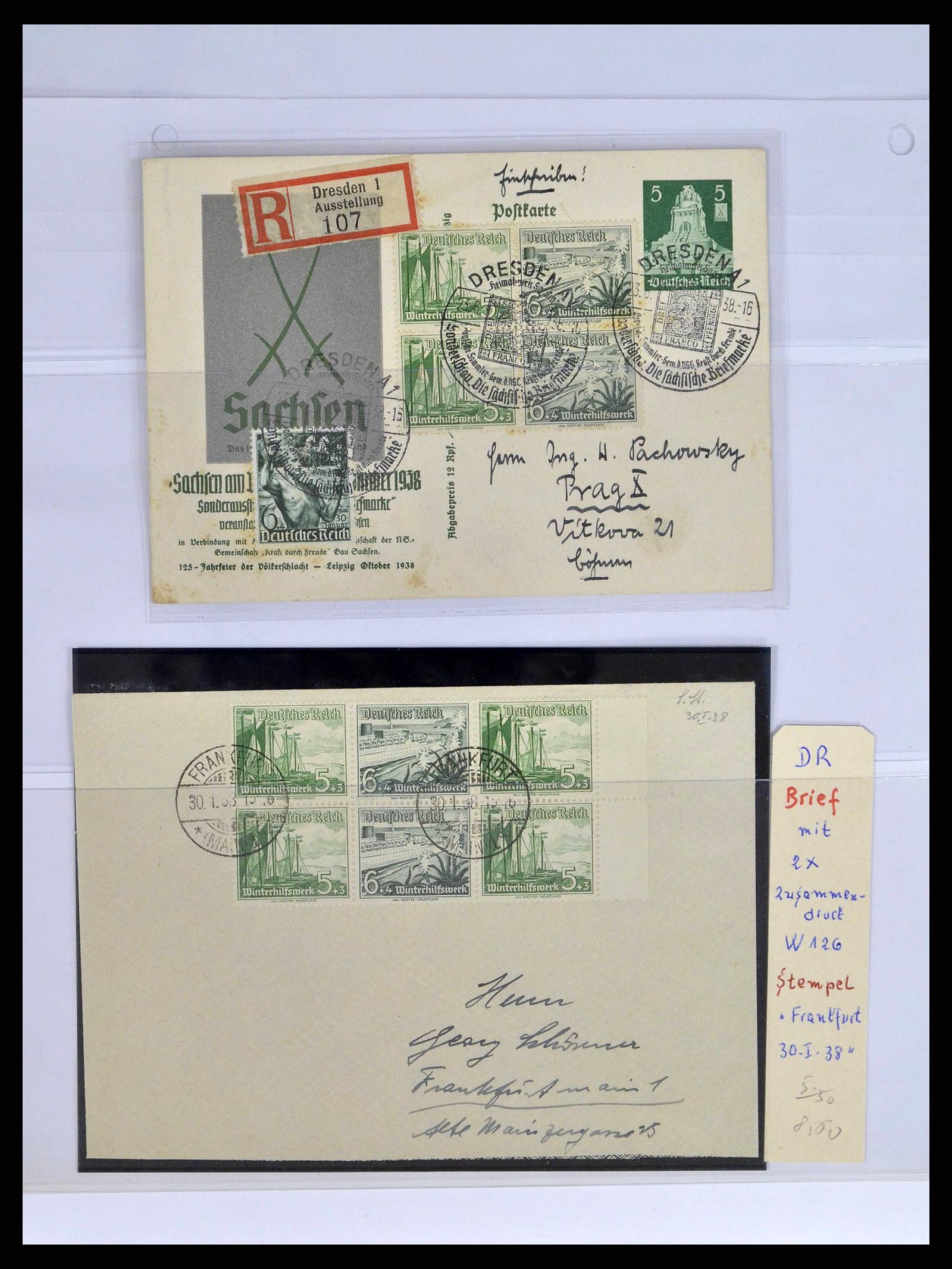 38857 0035 - Stamp collection 38857 German Reich combinations 1913-1941.