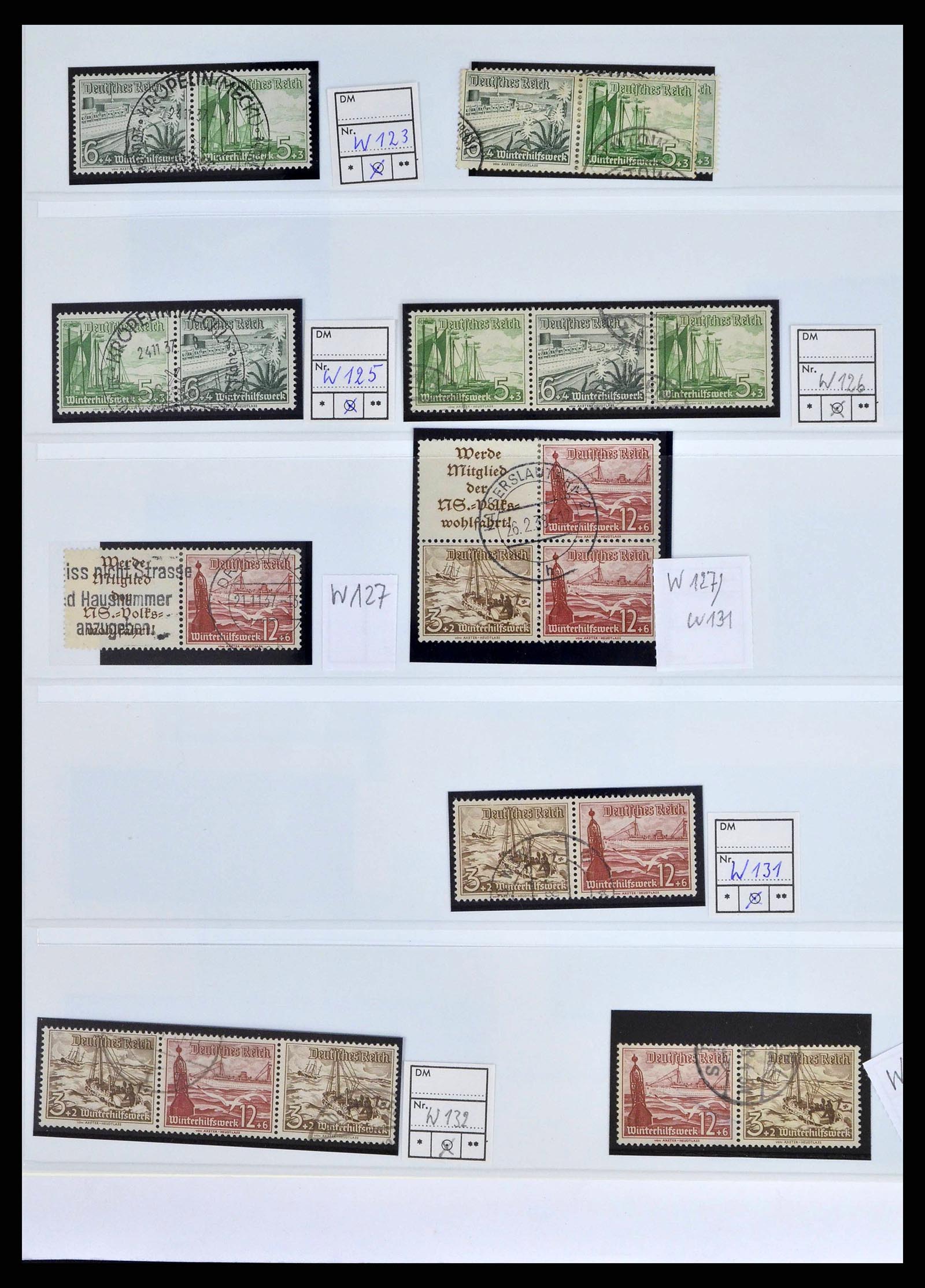 38857 0036 - Stamp collection 38857 German Reich combinations 1913-1941.