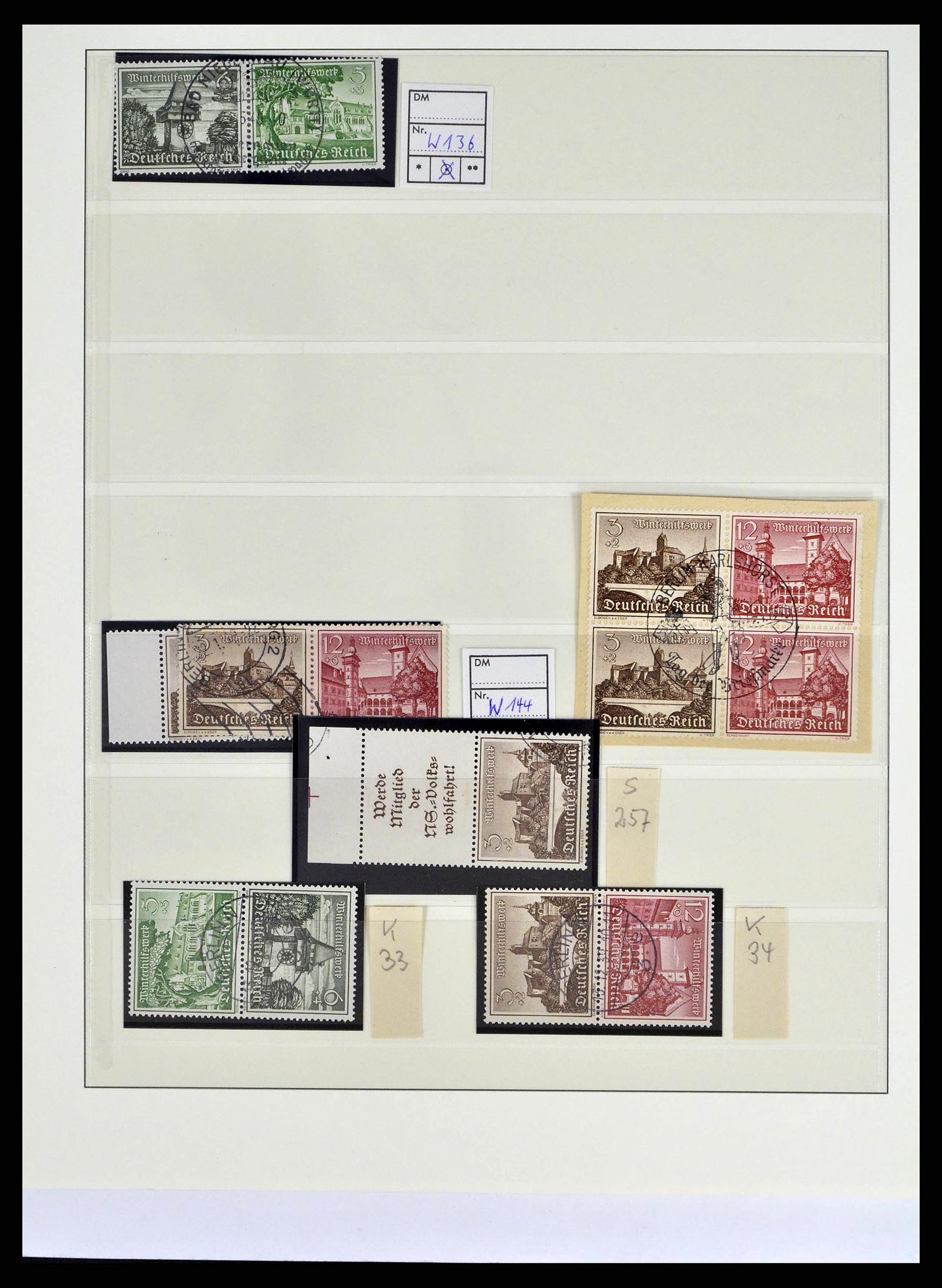 38857 0038 - Postzegelverzameling 38857 Duitse Rijk combinaties 1913-1941.