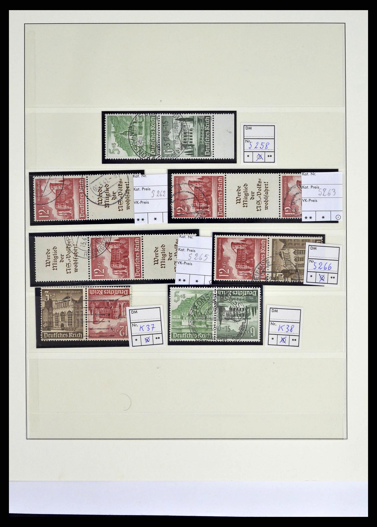 38857 0040 - Postzegelverzameling 38857 Duitse Rijk combinaties 1913-1941.