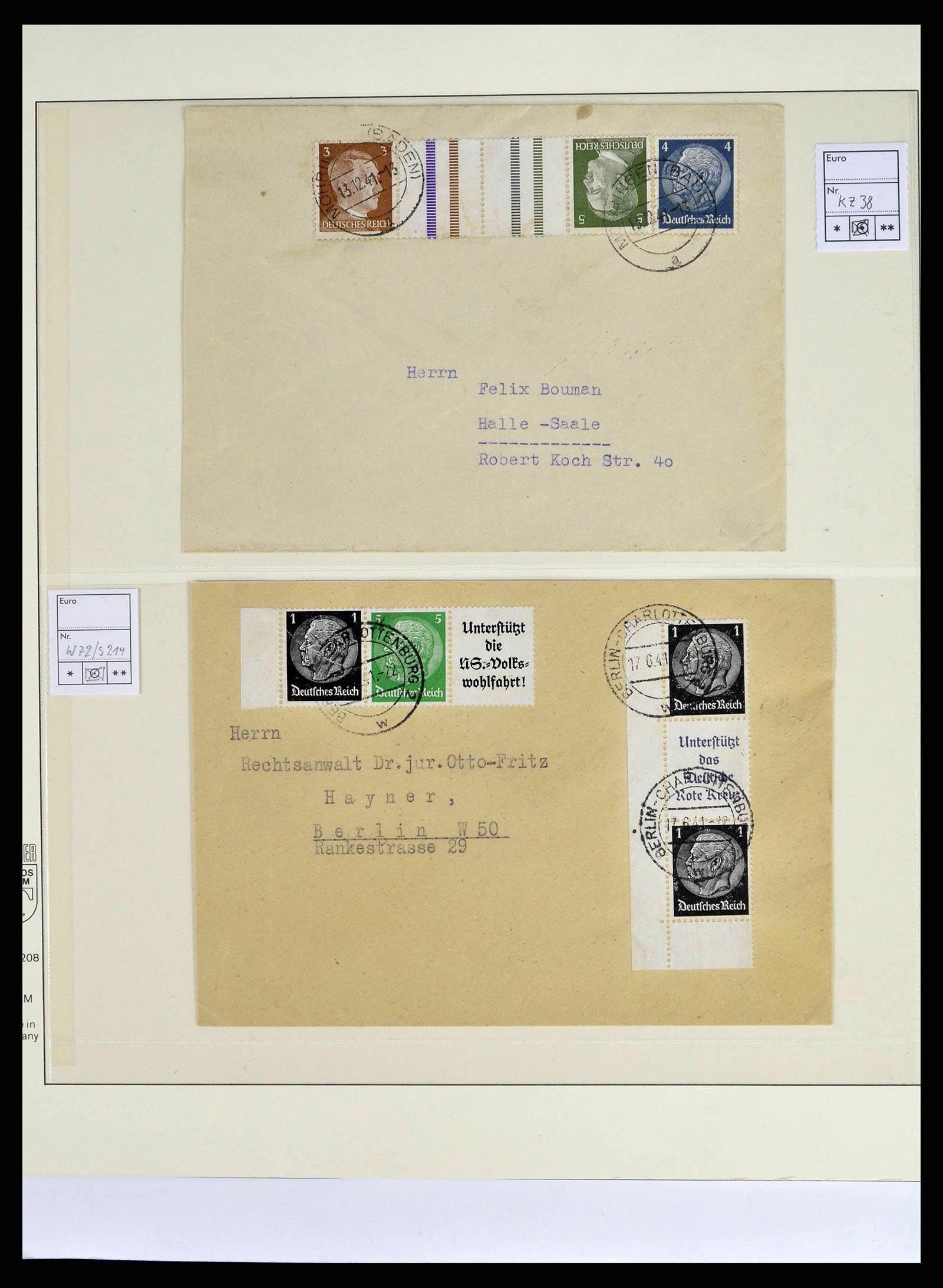 38857 0045 - Stamp collection 38857 German Reich combinations 1913-1941.
