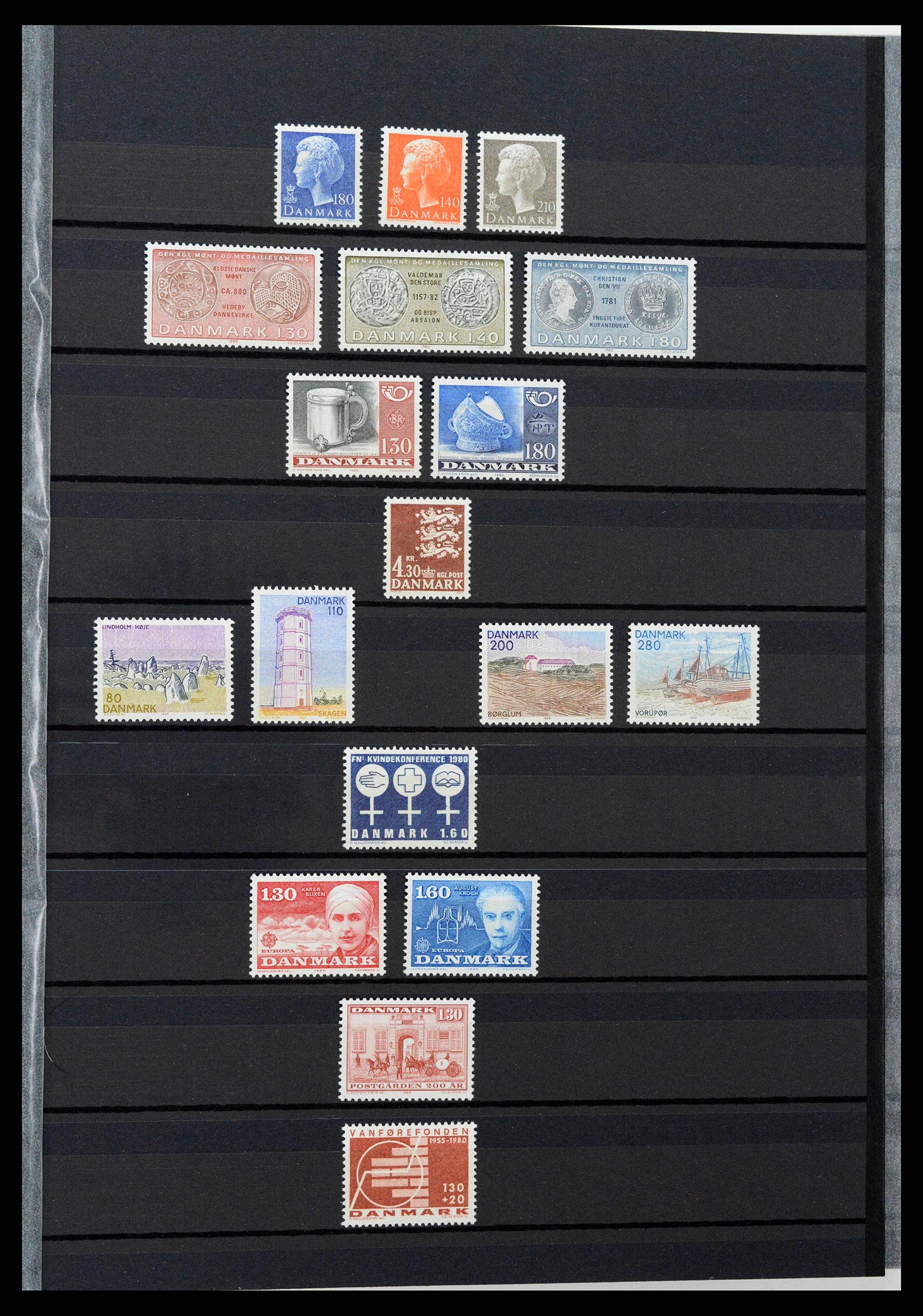 38858 0005 - Postzegelverzameling 38858 Denemarken 1976-2014.