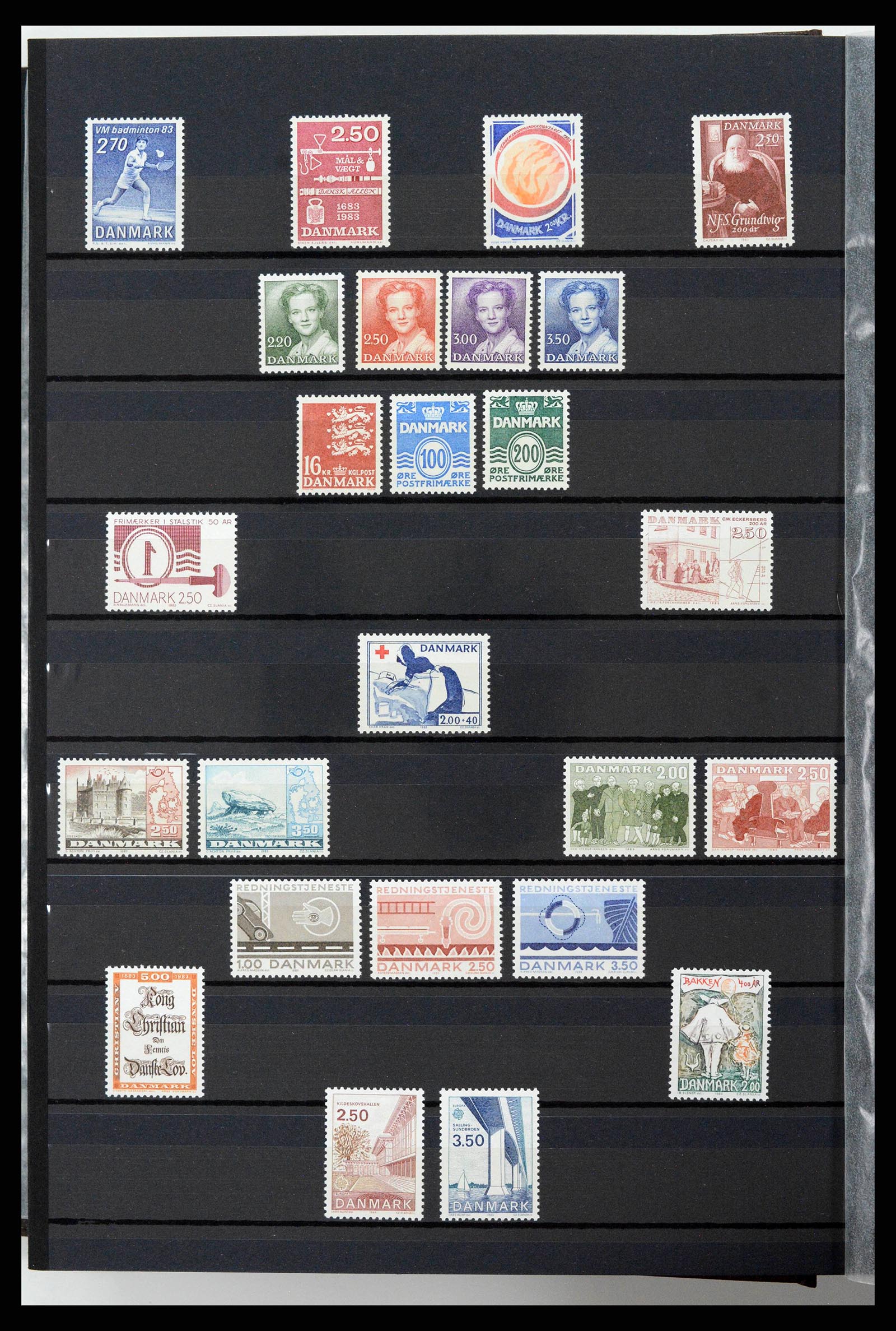 38858 0008 - Postzegelverzameling 38858 Denemarken 1976-2014.