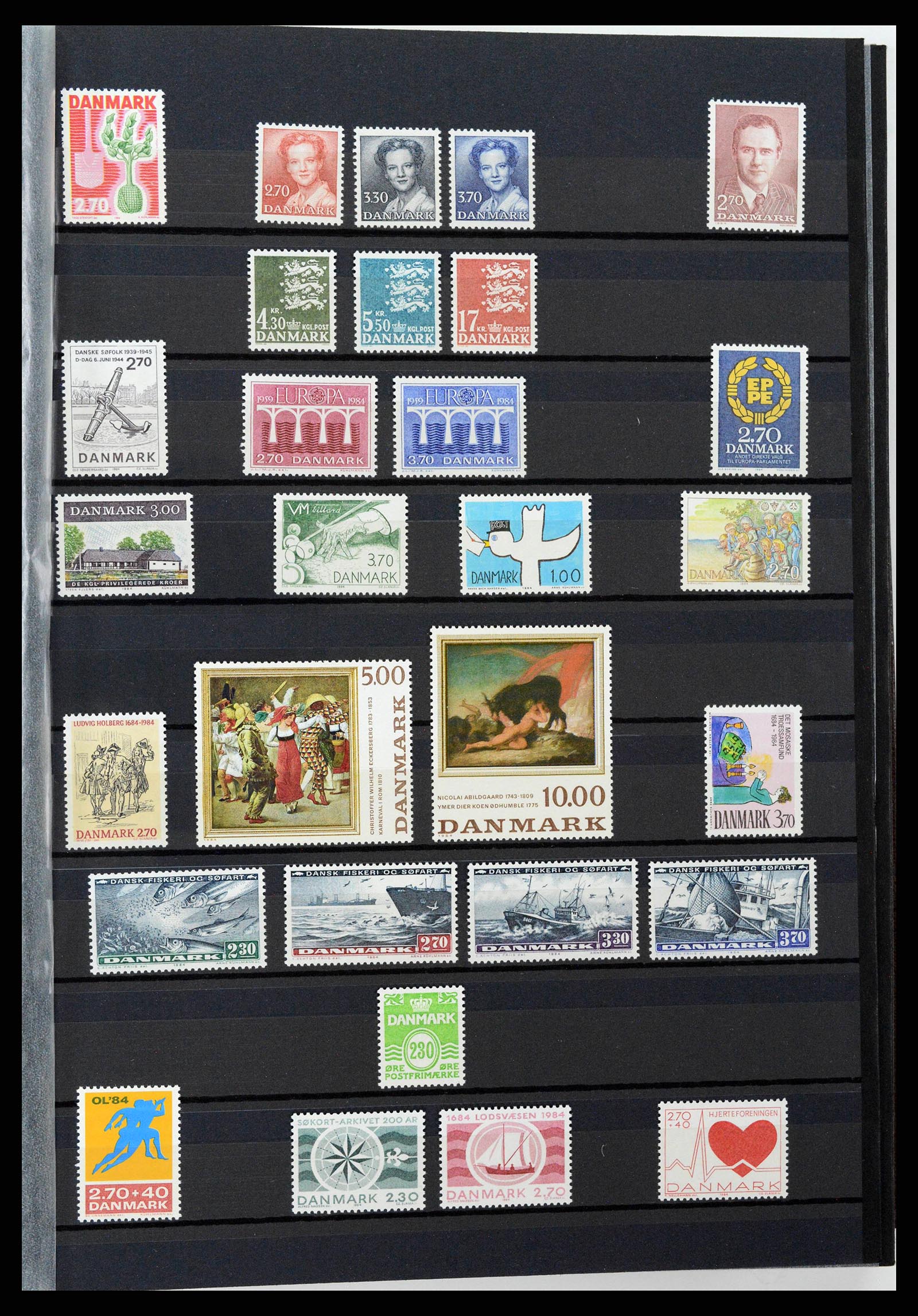 38858 0009 - Postzegelverzameling 38858 Denemarken 1976-2014.