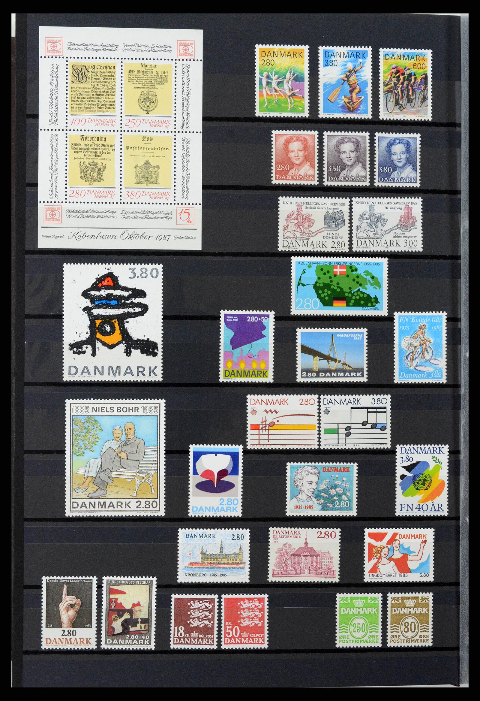 38858 0010 - Postzegelverzameling 38858 Denemarken 1976-2014.