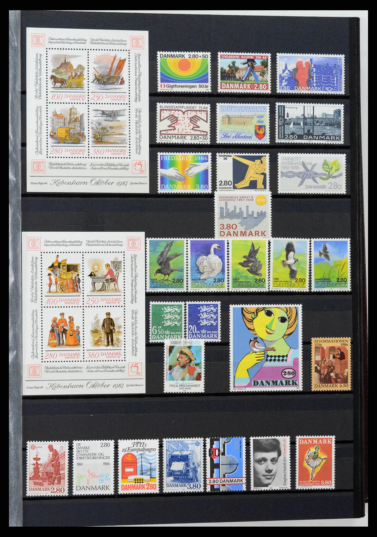 38858 0011 - Postzegelverzameling 38858 Denemarken 1976-2014.