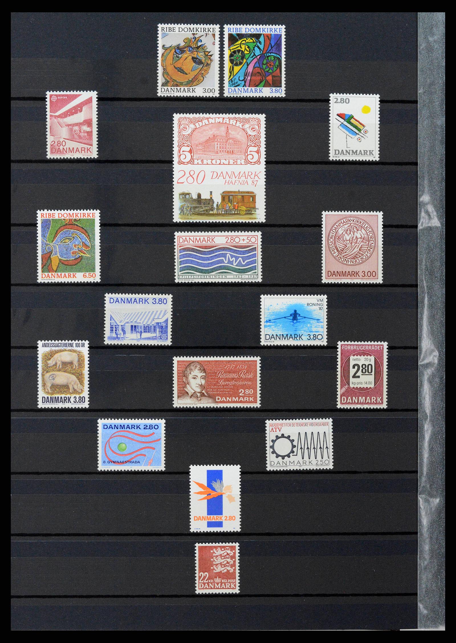 38858 0012 - Postzegelverzameling 38858 Denemarken 1976-2014.