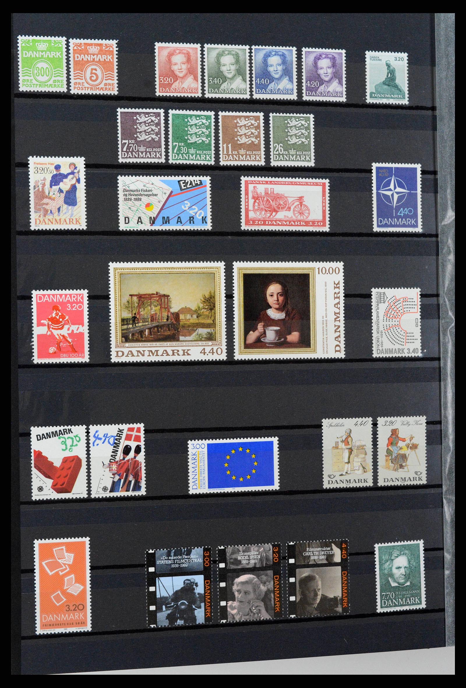 38858 0014 - Postzegelverzameling 38858 Denemarken 1976-2014.