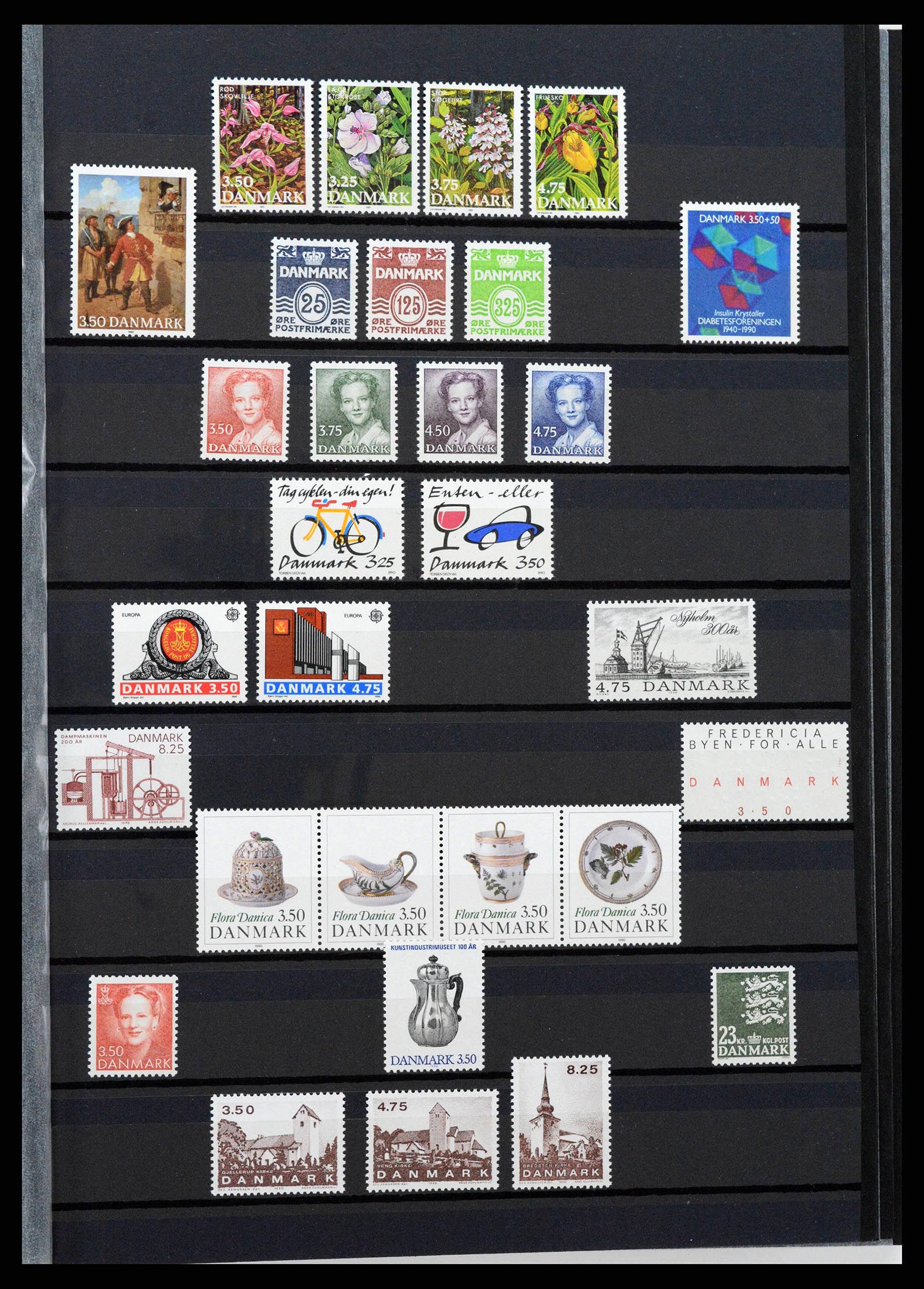 38858 0015 - Postzegelverzameling 38858 Denemarken 1976-2014.