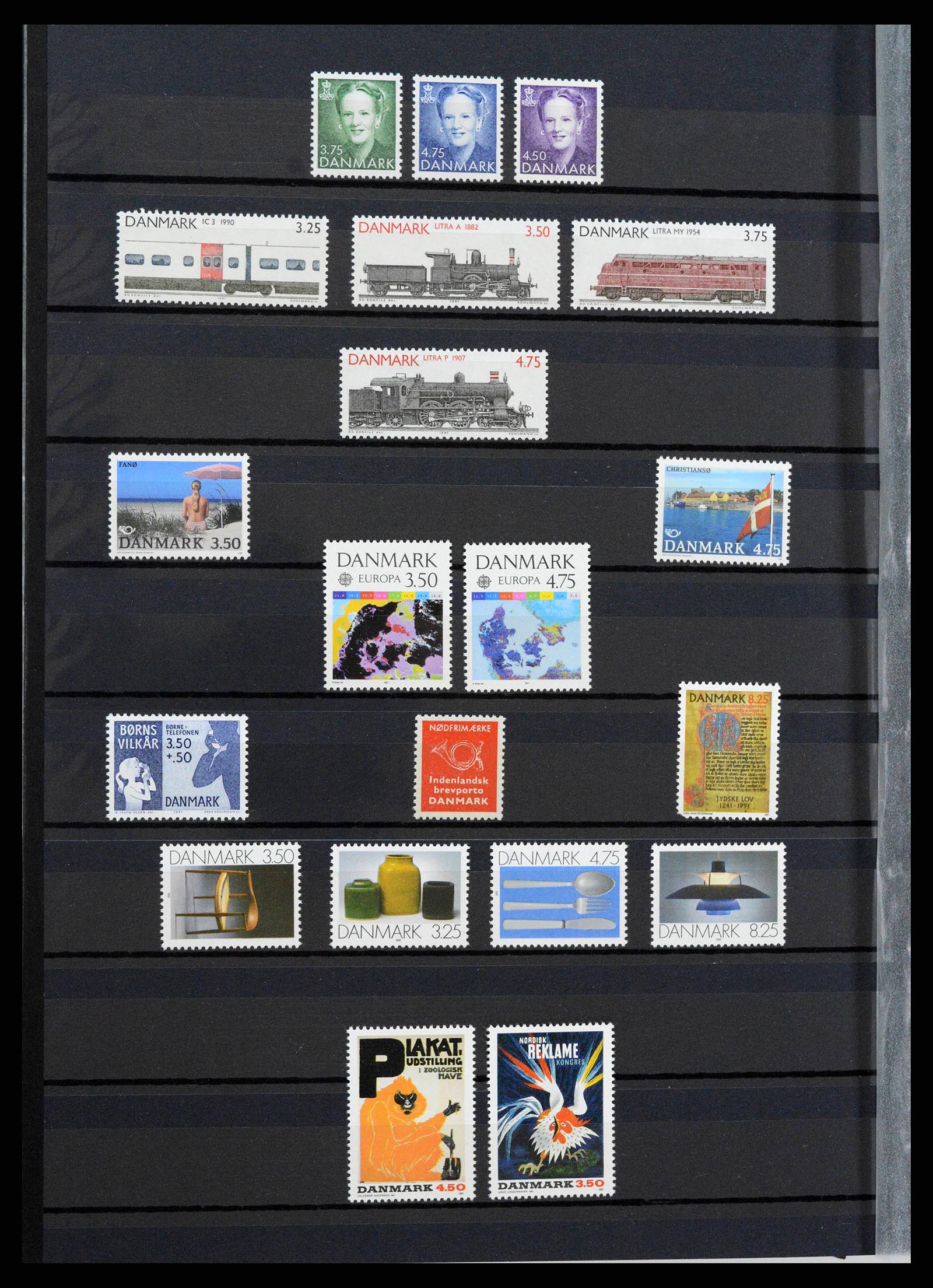 38858 0016 - Postzegelverzameling 38858 Denemarken 1976-2014.