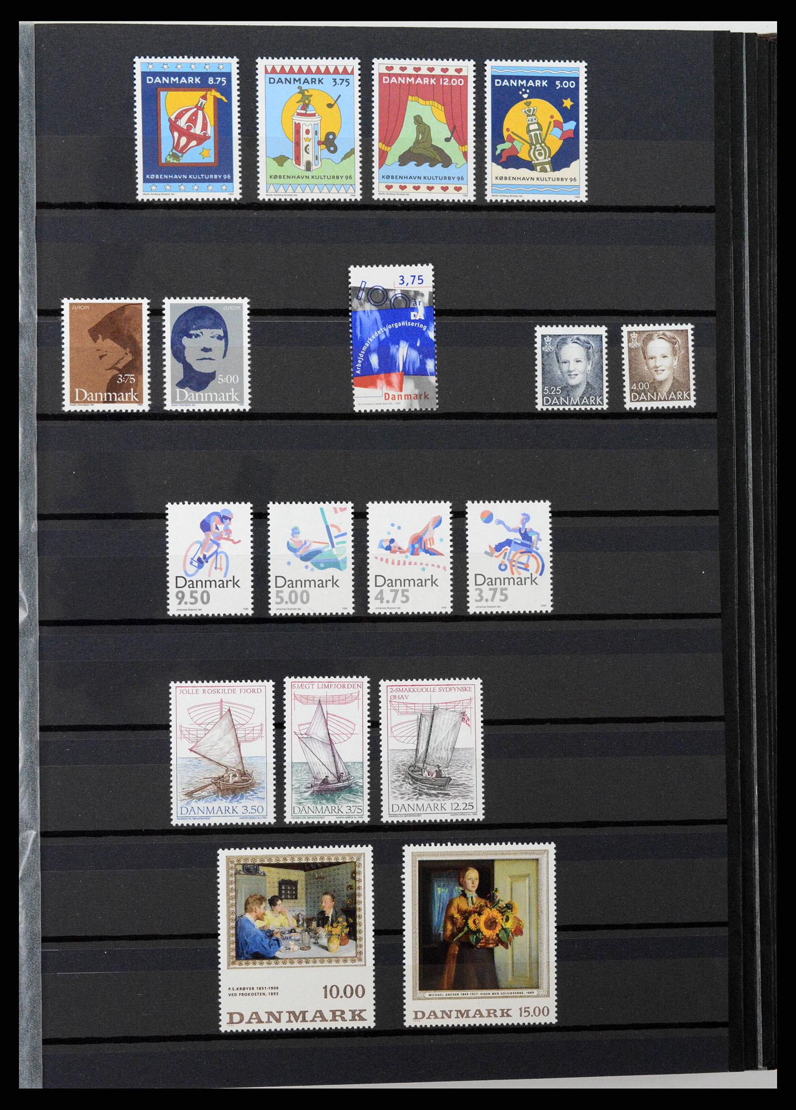 38858 0027 - Postzegelverzameling 38858 Denemarken 1976-2014.