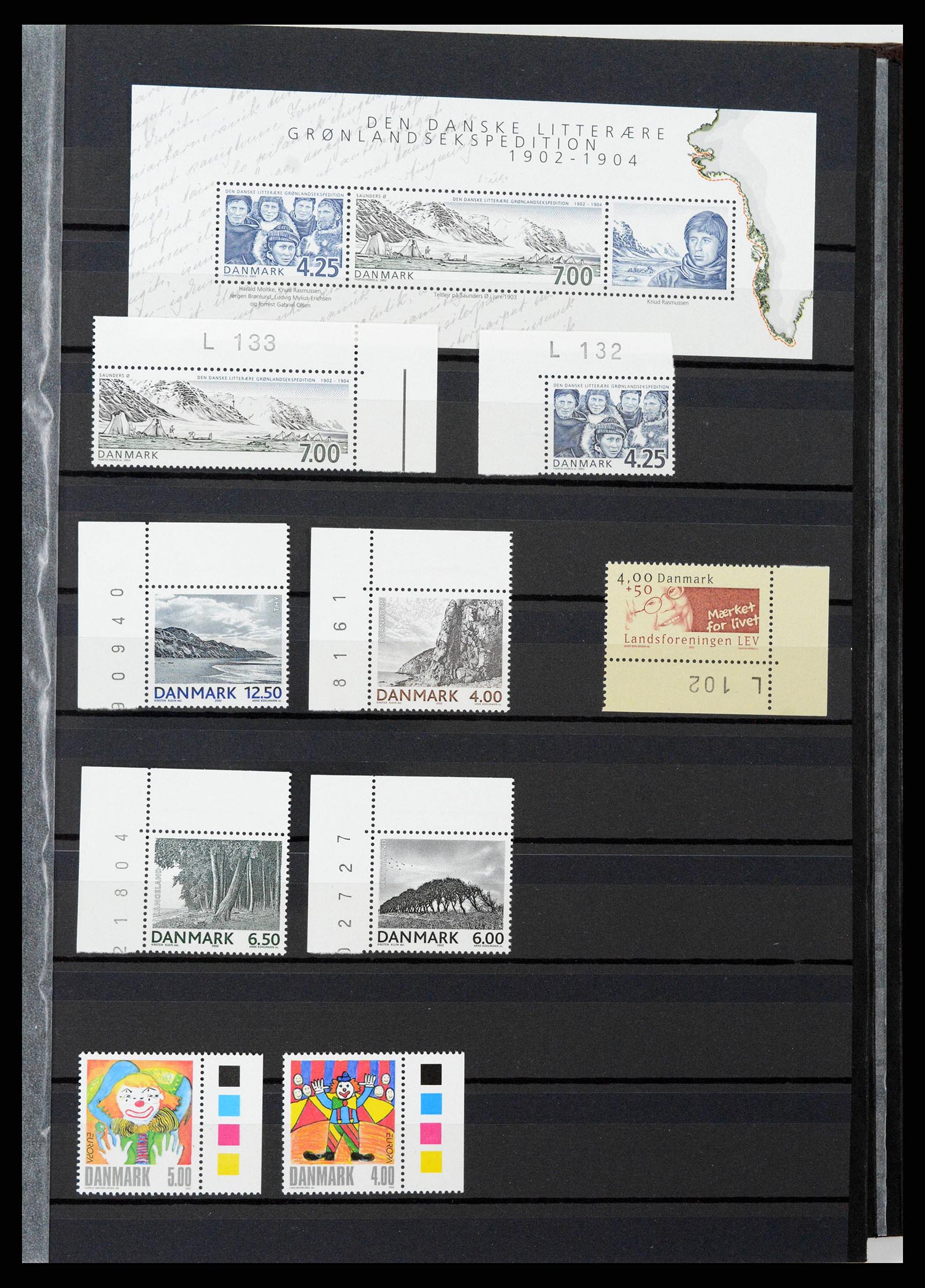 38858 0044 - Postzegelverzameling 38858 Denemarken 1976-2014.