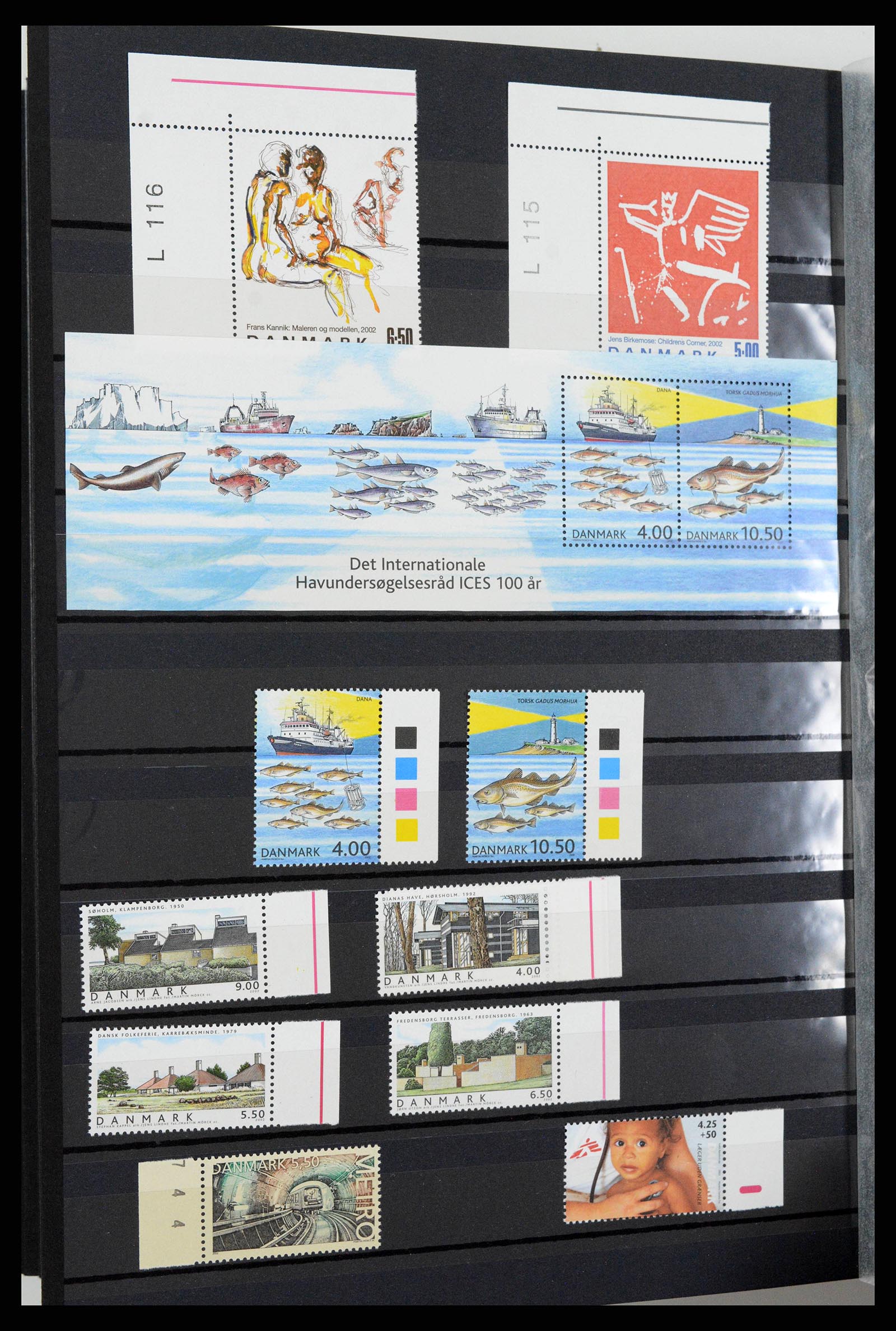 38858 0045 - Postzegelverzameling 38858 Denemarken 1976-2014.