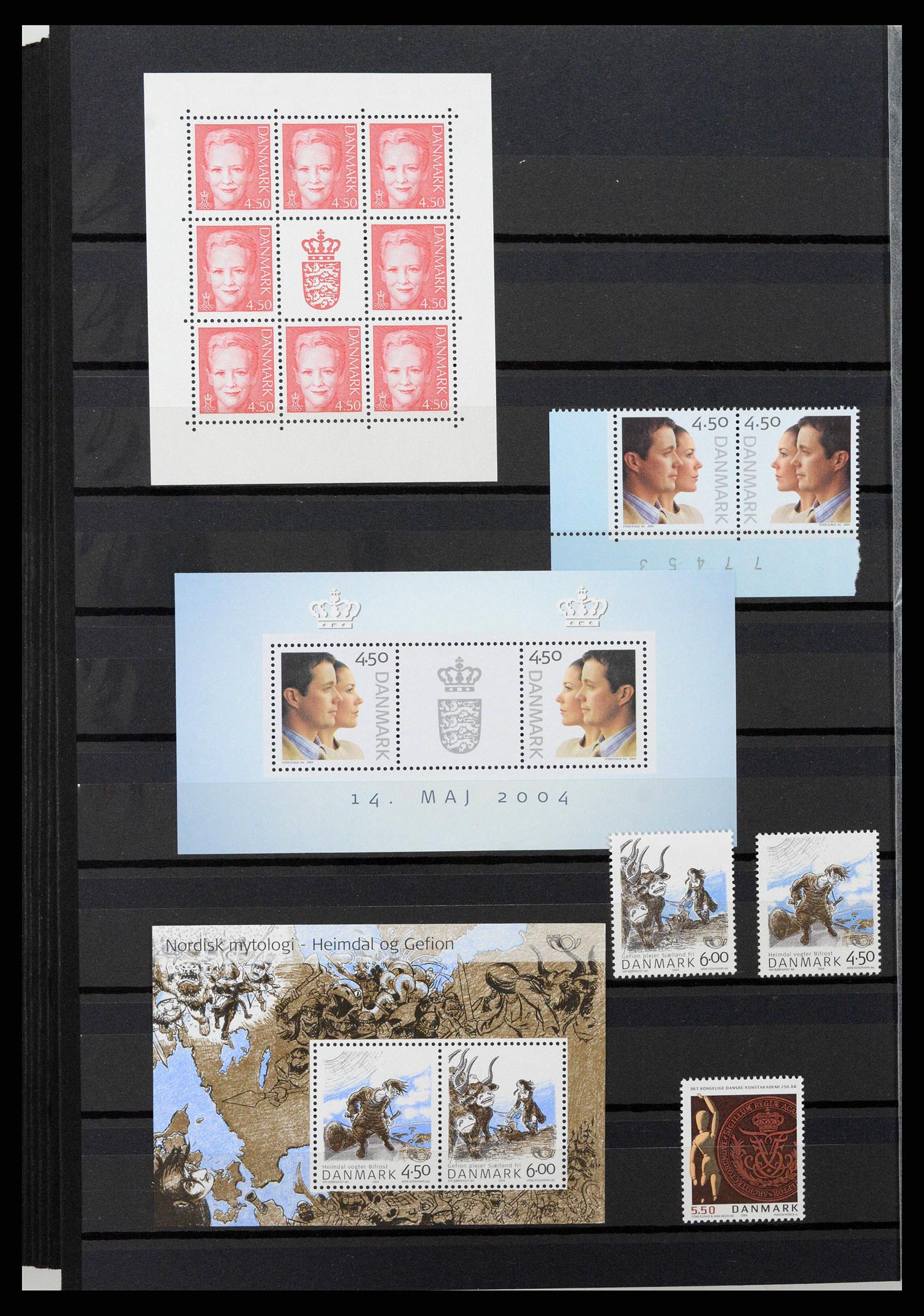 38858 0050 - Postzegelverzameling 38858 Denemarken 1976-2014.