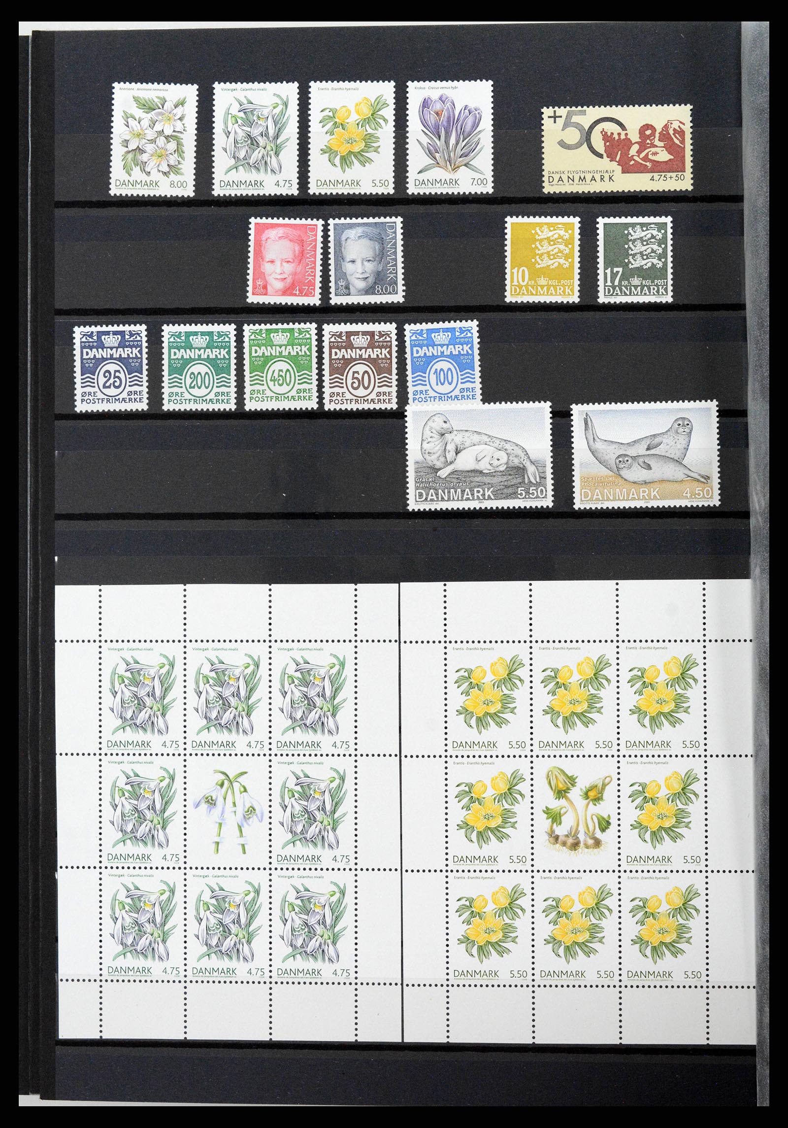 38858 0058 - Postzegelverzameling 38858 Denemarken 1976-2014.