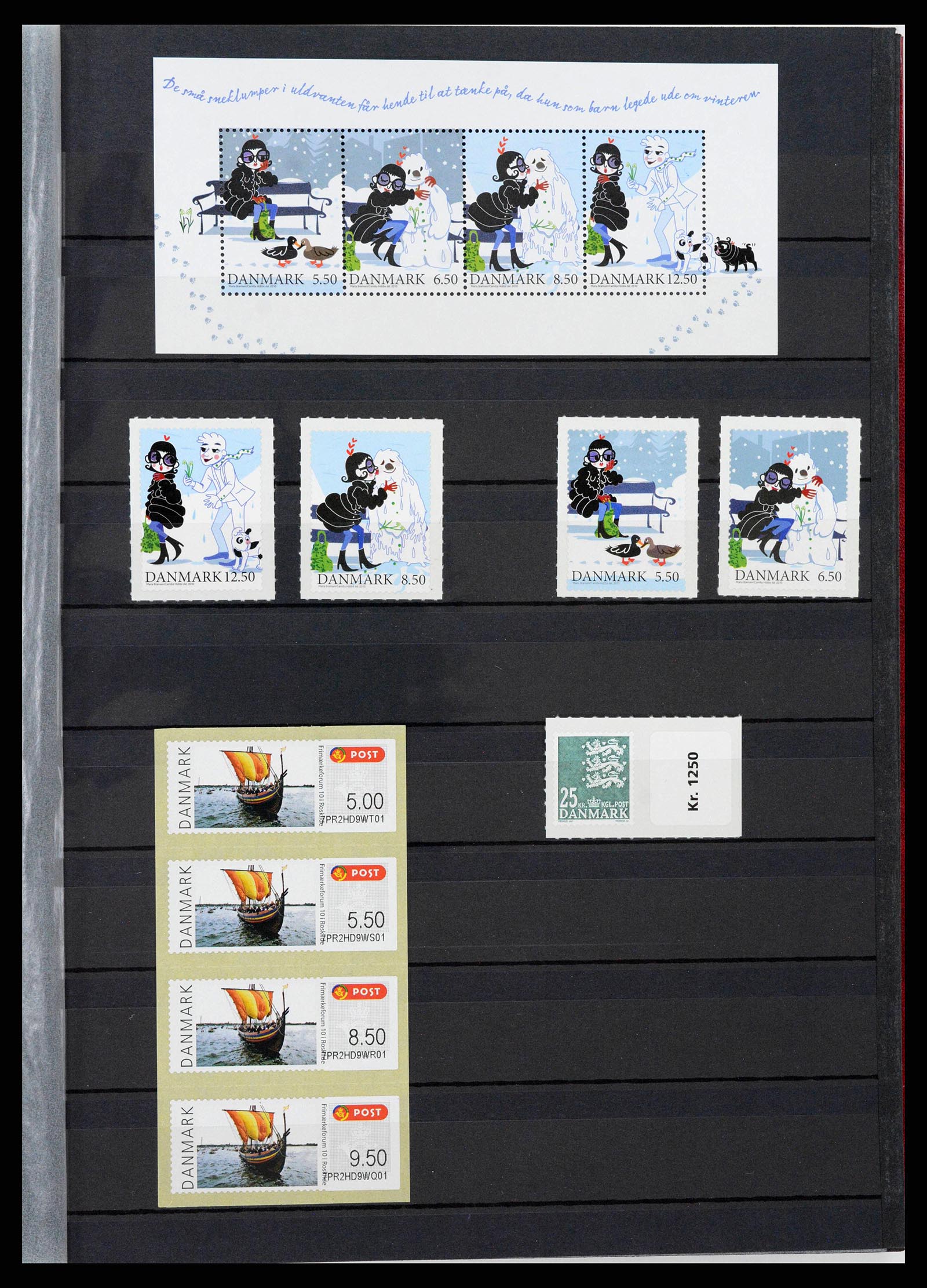 38858 0080 - Postzegelverzameling 38858 Denemarken 1976-2014.
