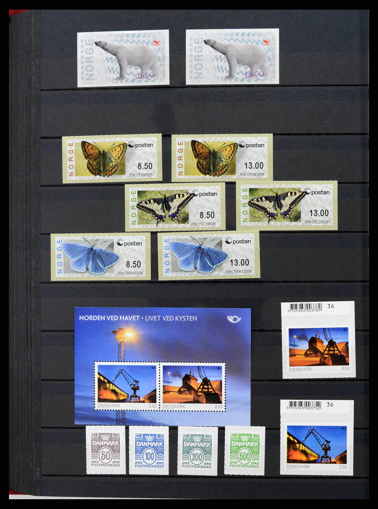 38858 0089 - Postzegelverzameling 38858 Denemarken 1976-2014.