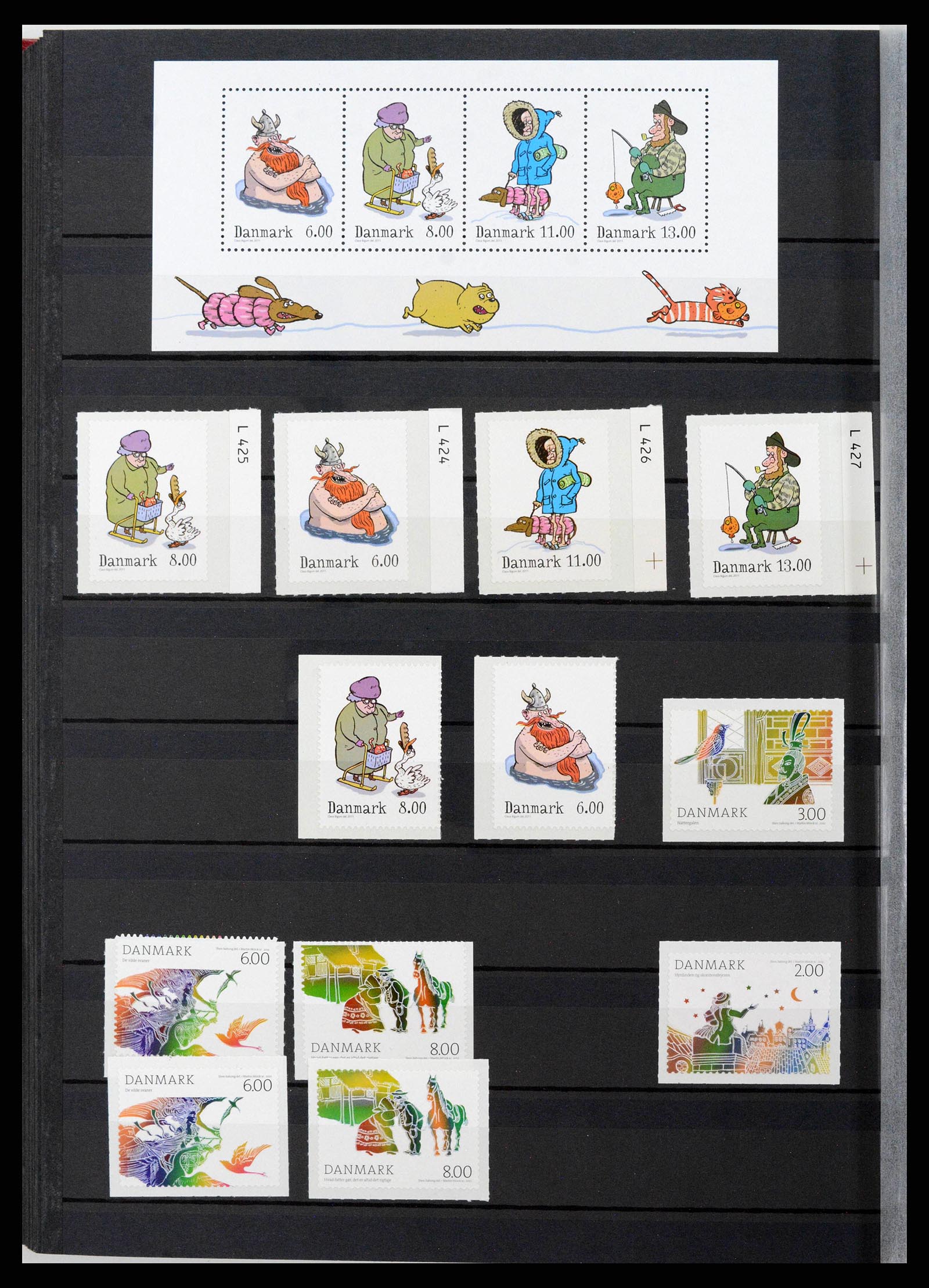 38858 0105 - Postzegelverzameling 38858 Denemarken 1976-2014.