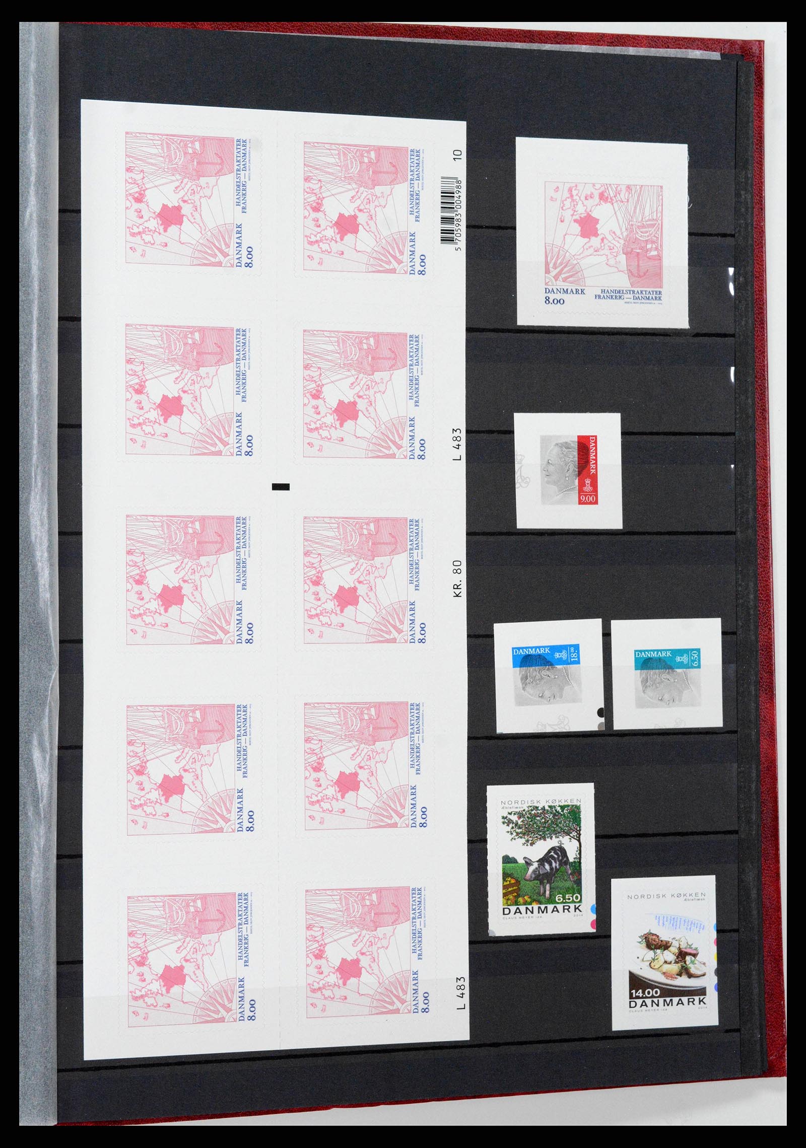 38858 0116 - Postzegelverzameling 38858 Denemarken 1976-2014.