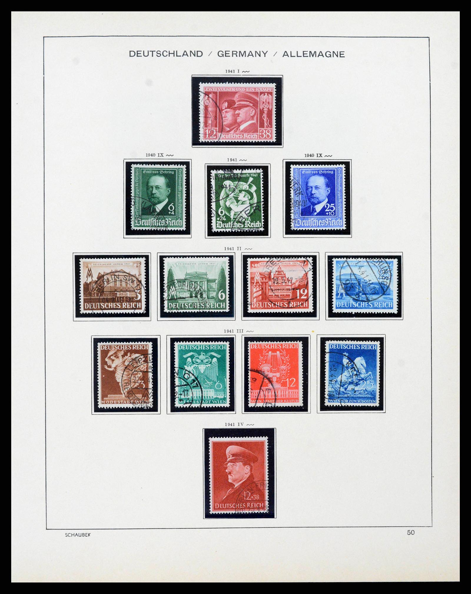 38860 0052 - Stamp collection 38860 German Reich 1872-1945.