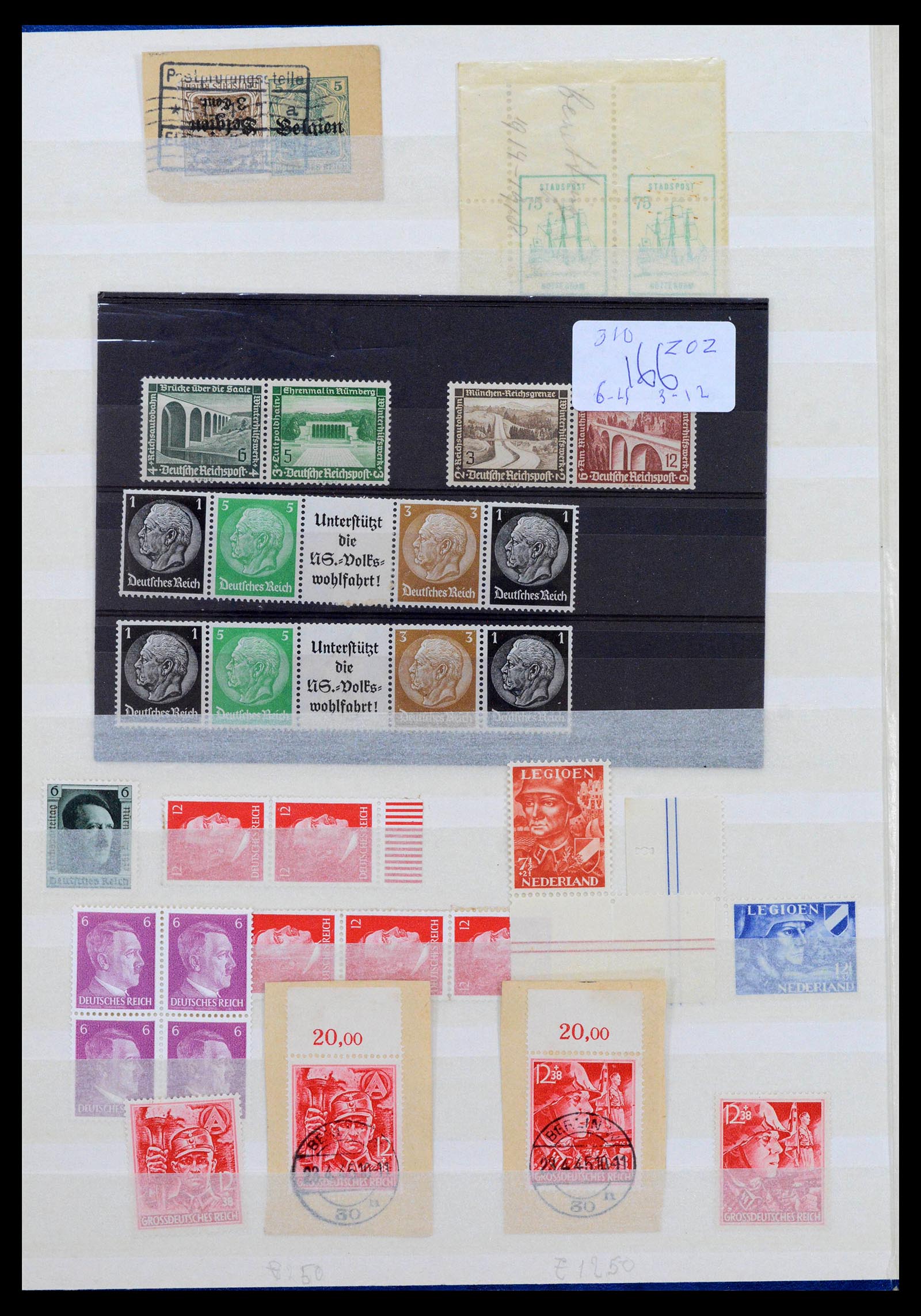 38865 0069 - Stamp collection 38865 German occupation 2nd worldwar 1939-1945.