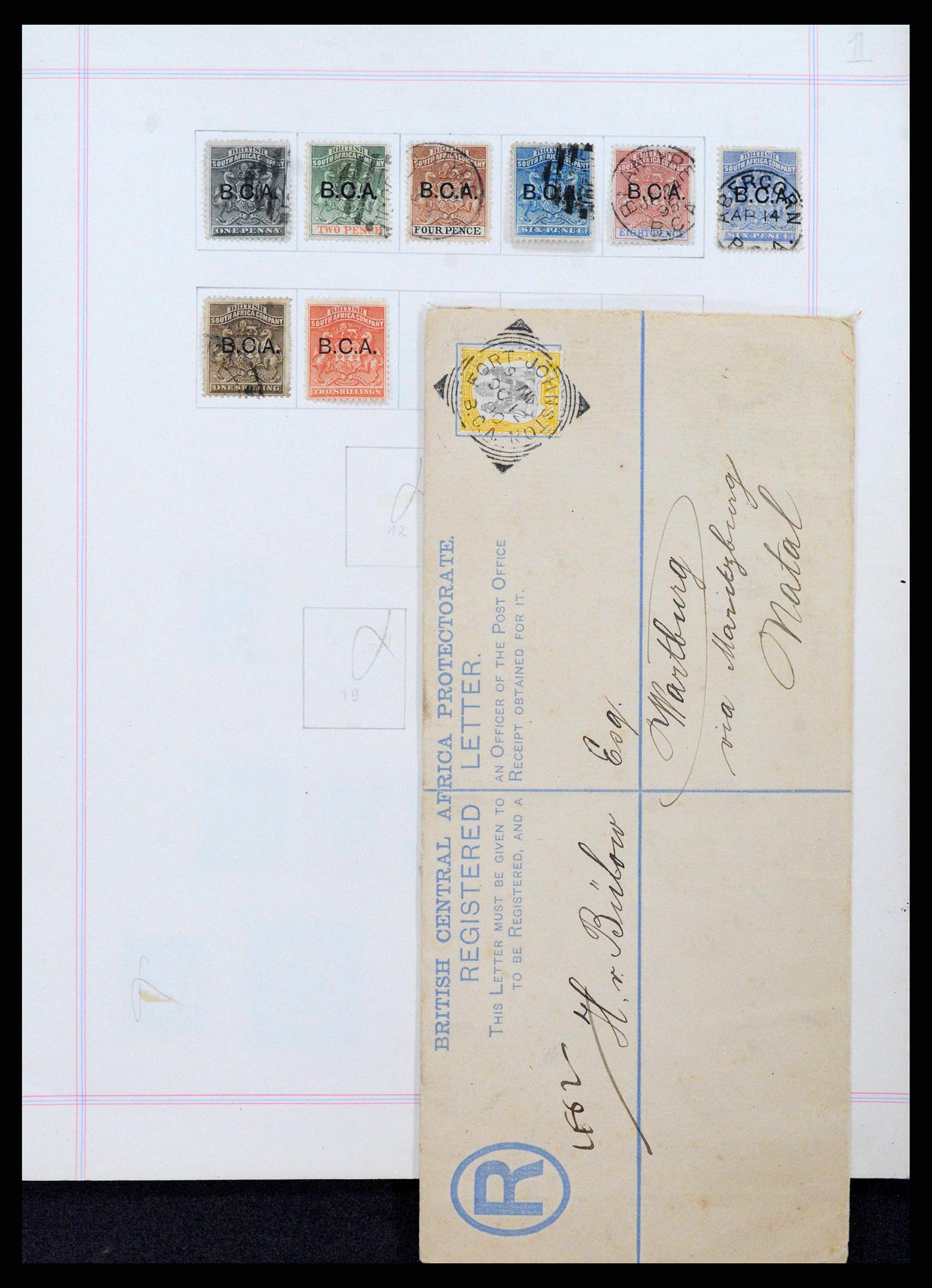 38867 0001 - Postzegelverzameling 38867 Zuid Afrikaanse gebieden 1886-1950.