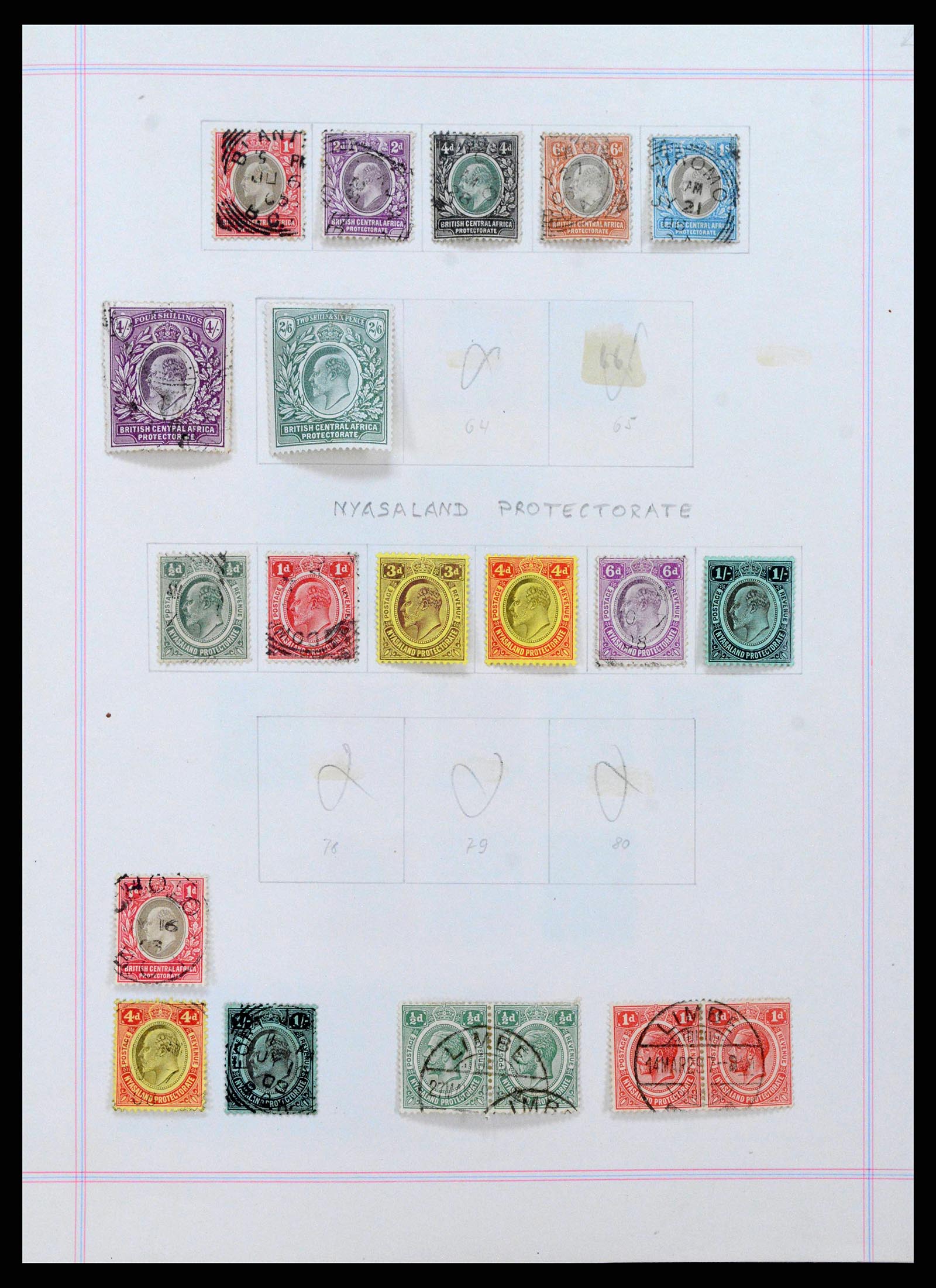 38867 0005 - Postzegelverzameling 38867 Zuid Afrikaanse gebieden 1886-1950.
