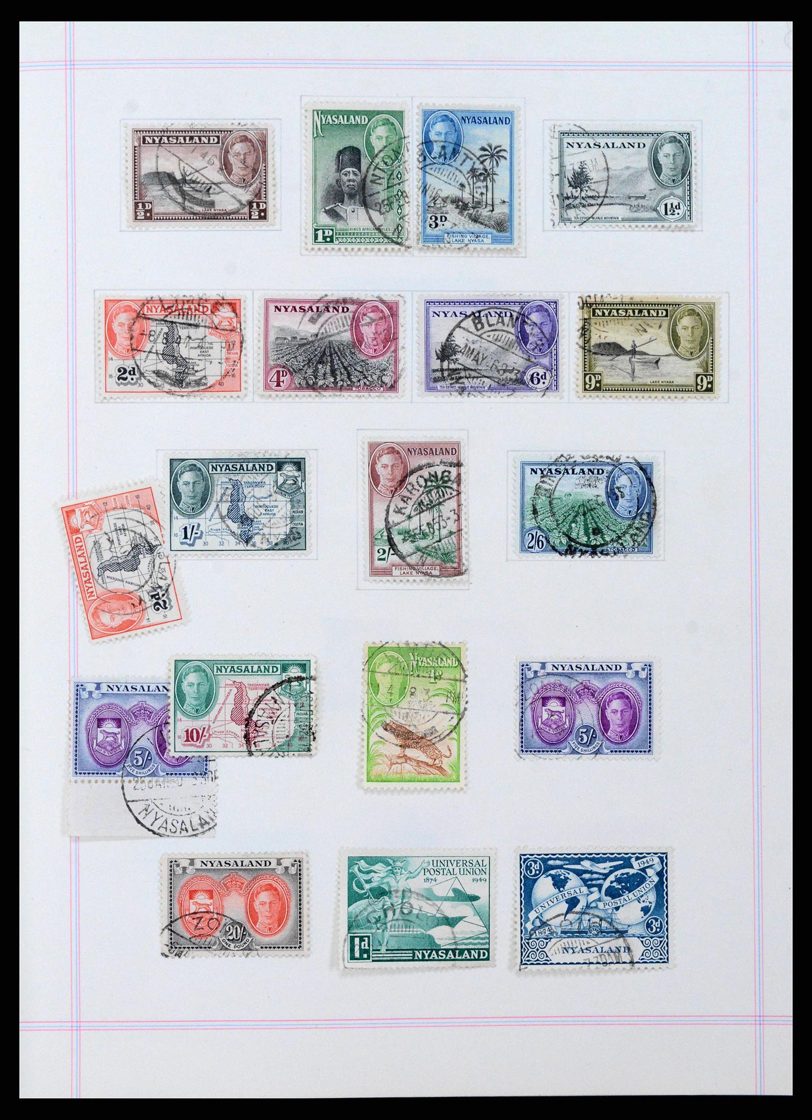 38867 0009 - Postzegelverzameling 38867 Zuid Afrikaanse gebieden 1886-1950.