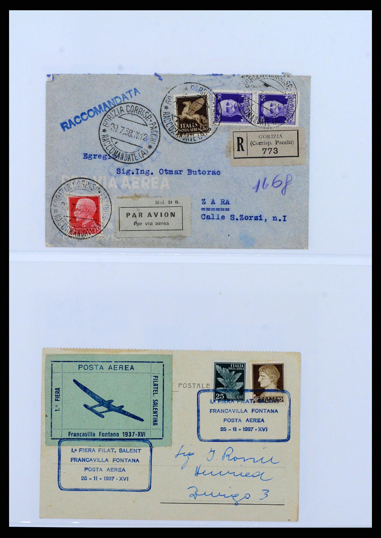 38872 0003 - Stamp collection 38872 Italy airmail covers 1930-1943.