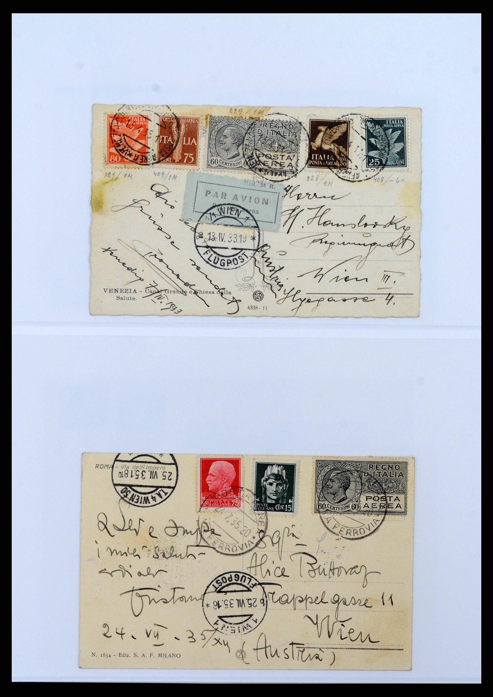 38872 0004 - Stamp collection 38872 Italy airmail covers 1930-1943.