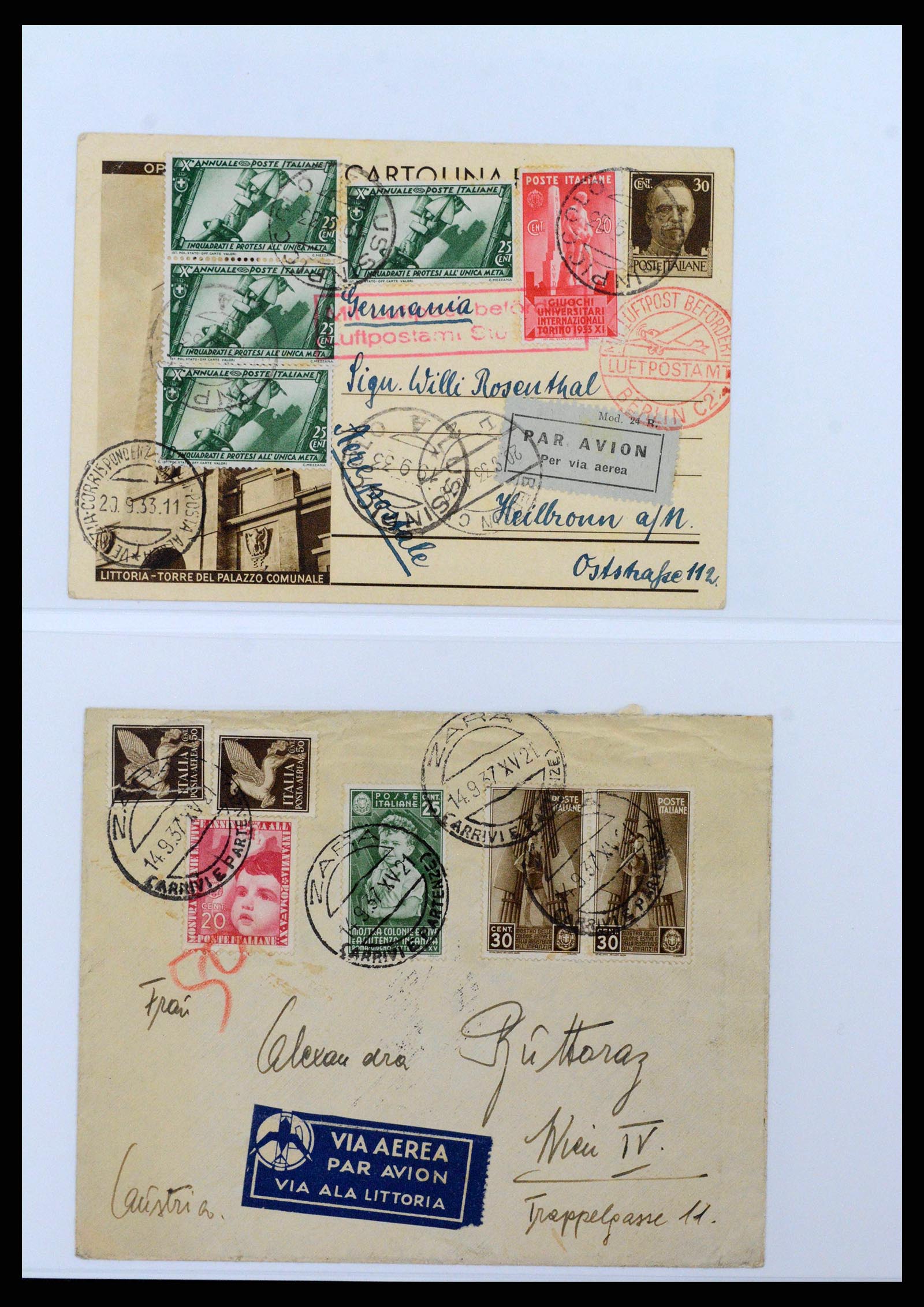 38872 0005 - Stamp collection 38872 Italy airmail covers 1930-1943.