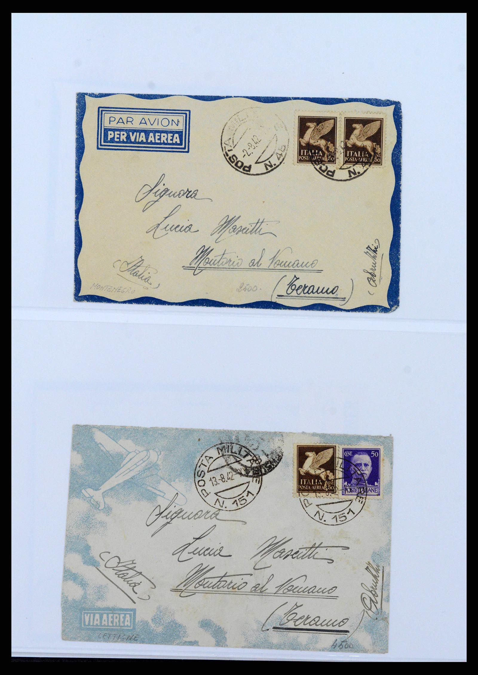 38872 0009 - Stamp collection 38872 Italy airmail covers 1930-1943.