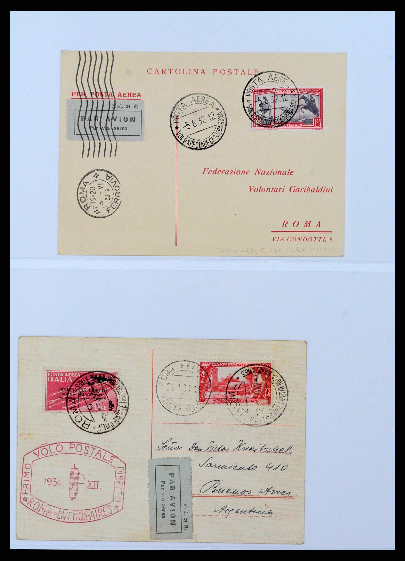38872 0011 - Stamp collection 38872 Italy airmail covers 1930-1943.