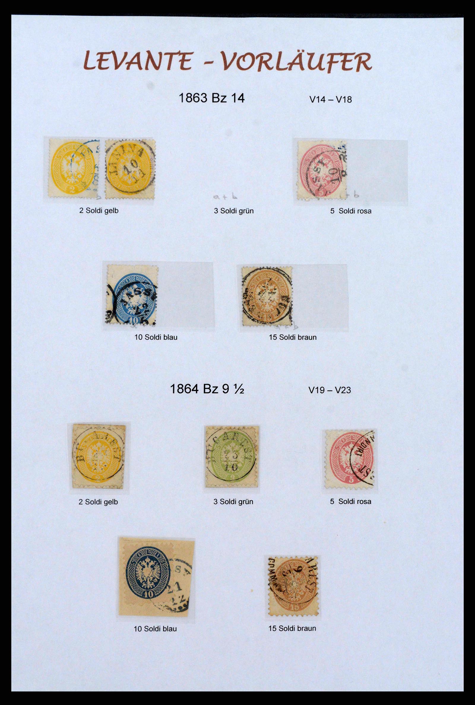38873 0001 - Postzegelverzameling 38873 Oostenrijks Levant 1863-1914.