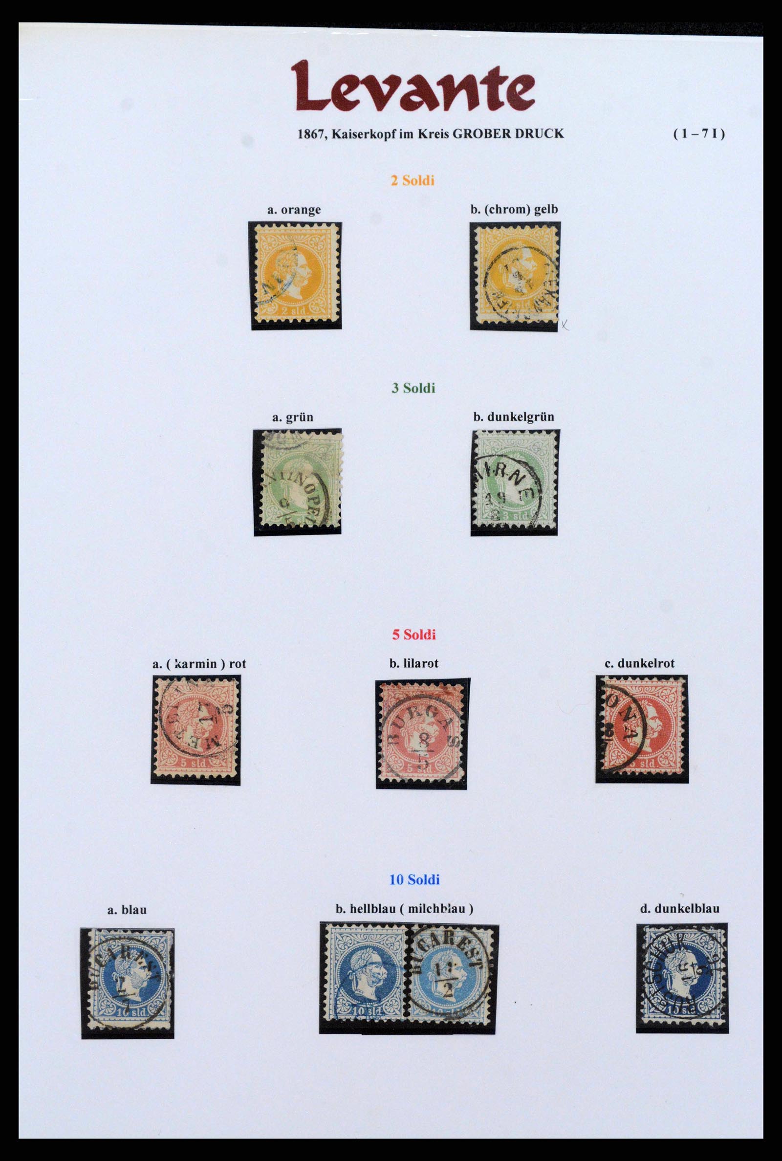 38873 0002 - Postzegelverzameling 38873 Oostenrijks Levant 1863-1914.
