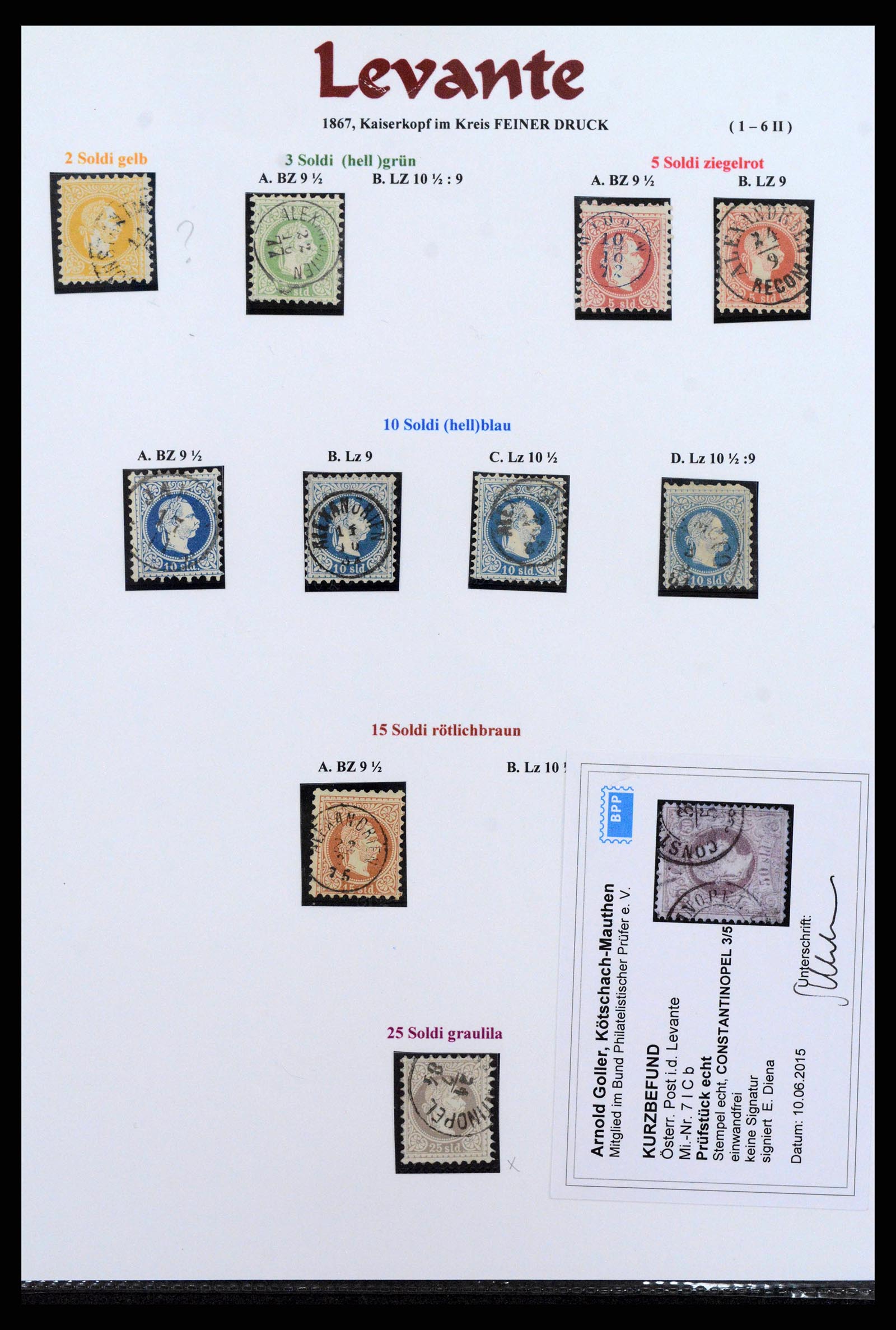 38873 0004 - Postzegelverzameling 38873 Oostenrijks Levant 1863-1914.