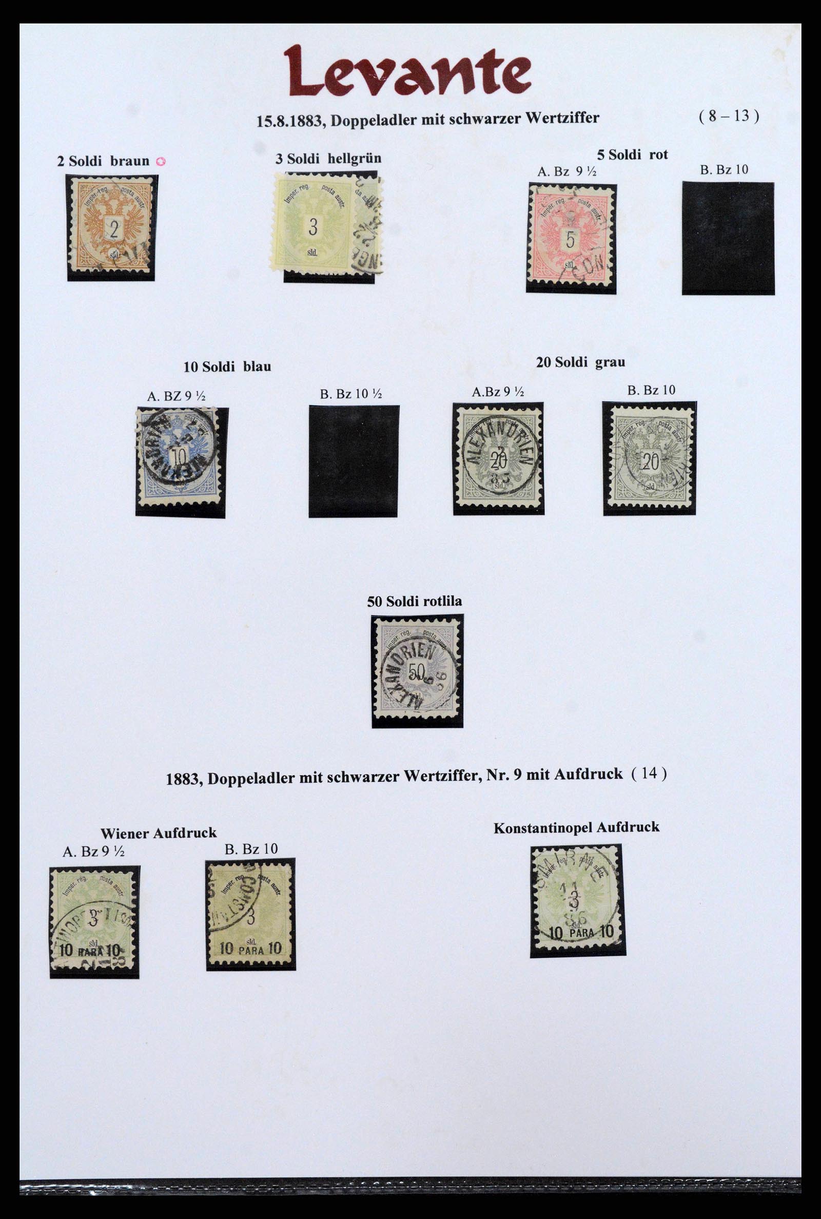 38873 0005 - Stamp collection 38873 Austrian Levant 1863-1914.