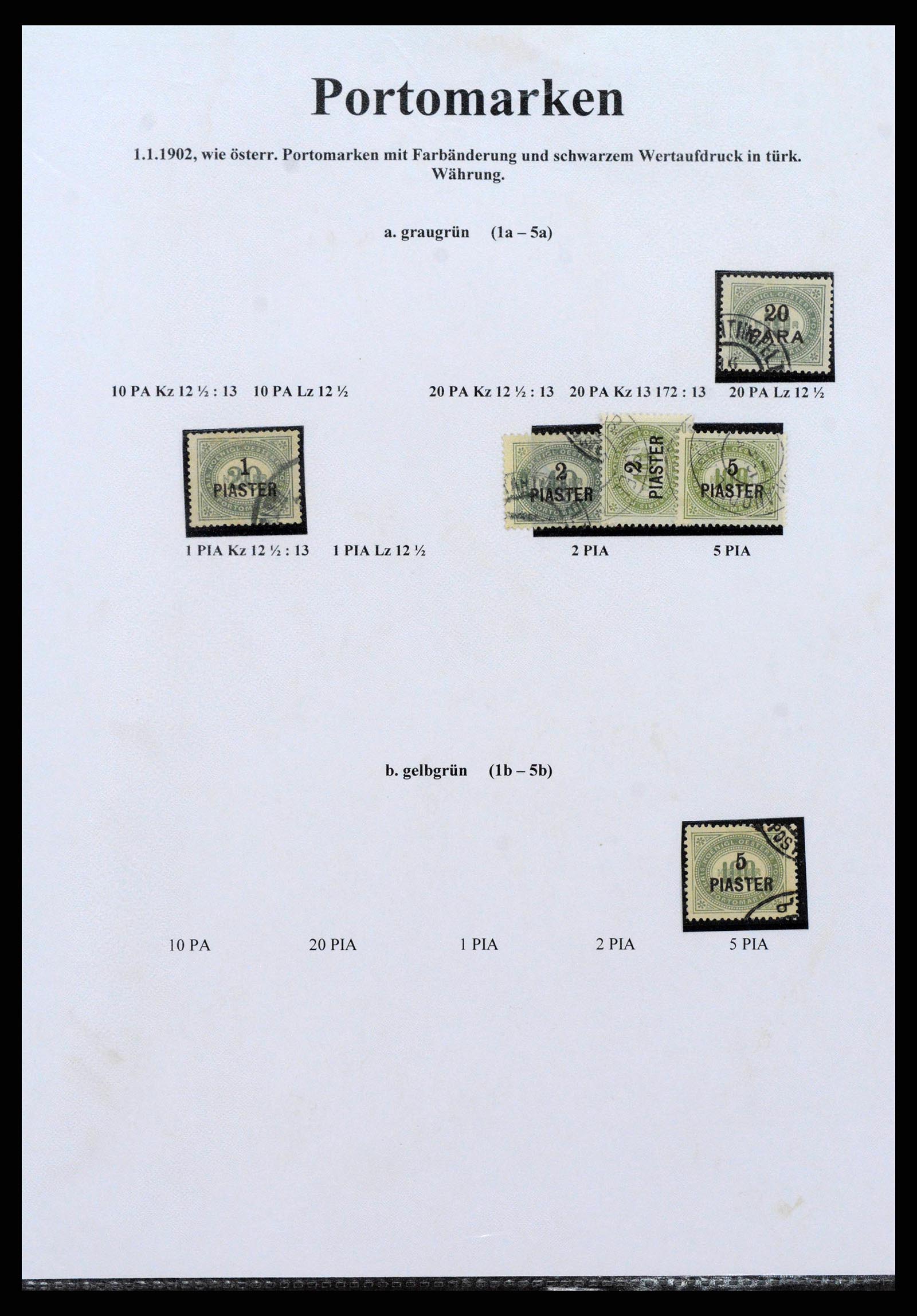 38873 0010 - Postzegelverzameling 38873 Oostenrijks Levant 1863-1914.