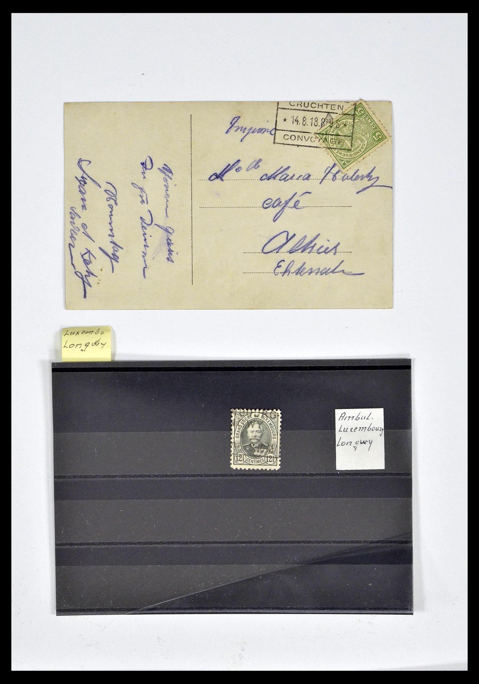 38876 0002 - Postzegelverzameling 38876 Luxemburg treinstempels 1890-1950.